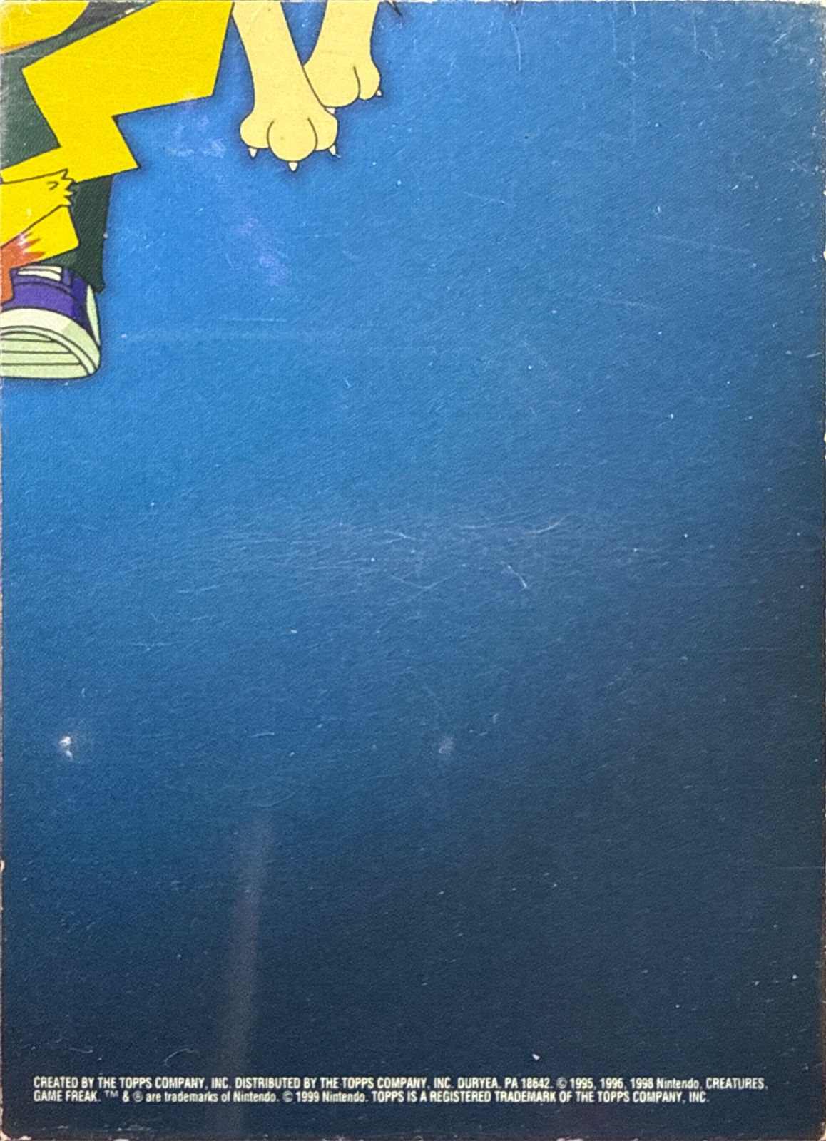 Koffing / Weezing card #TV13, Pokemon Topps Series 1 (1999), back