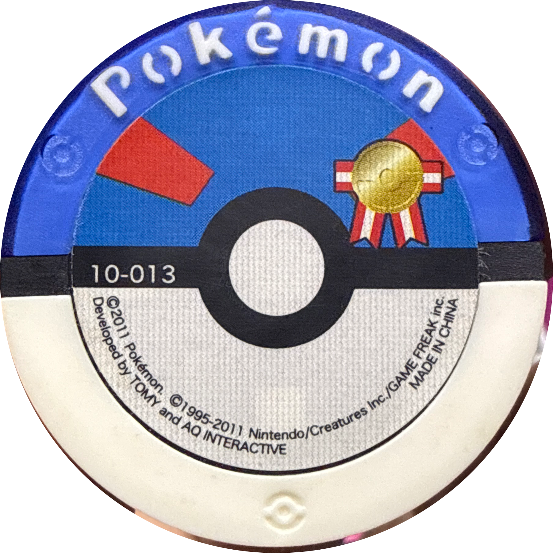 Pikachu collectible #10-013, Pokemon Battrio Ho-Oh & Lugia Flight Chapter Checklist (2009), back