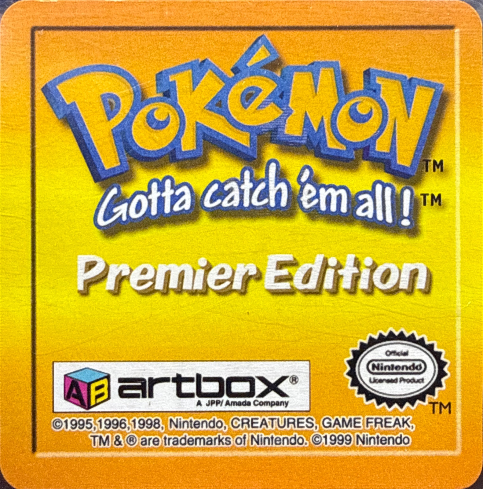 Koffing collectible #23, Artbox (USA) Pokémon Artbox Premier Flipz (1999), back