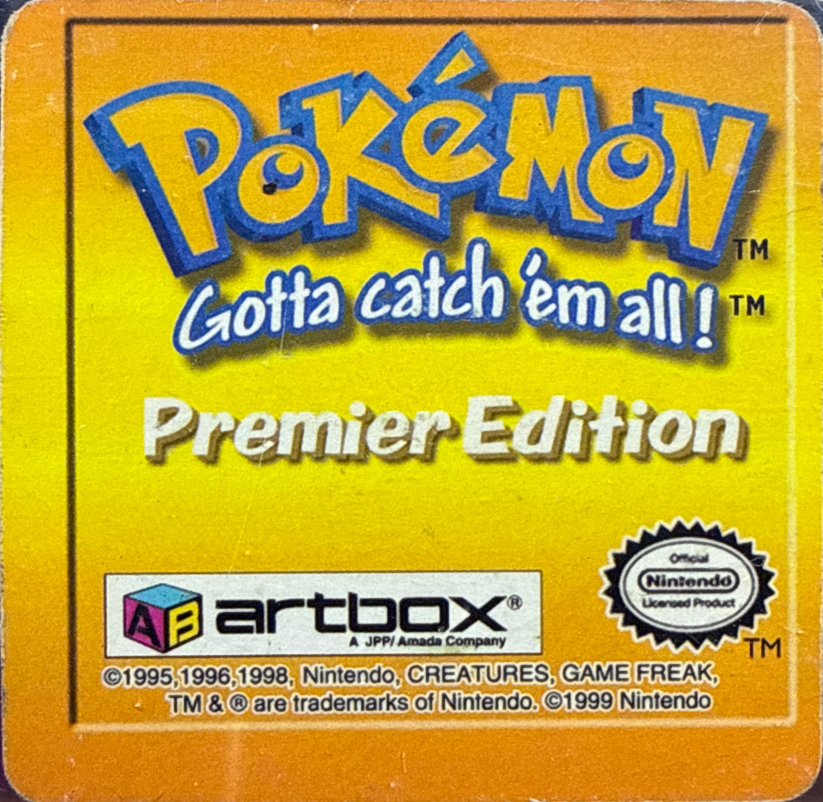 Gastly collectible #14, Artbox (USA) Pokémon Artbox Premier Flipz (1999), back