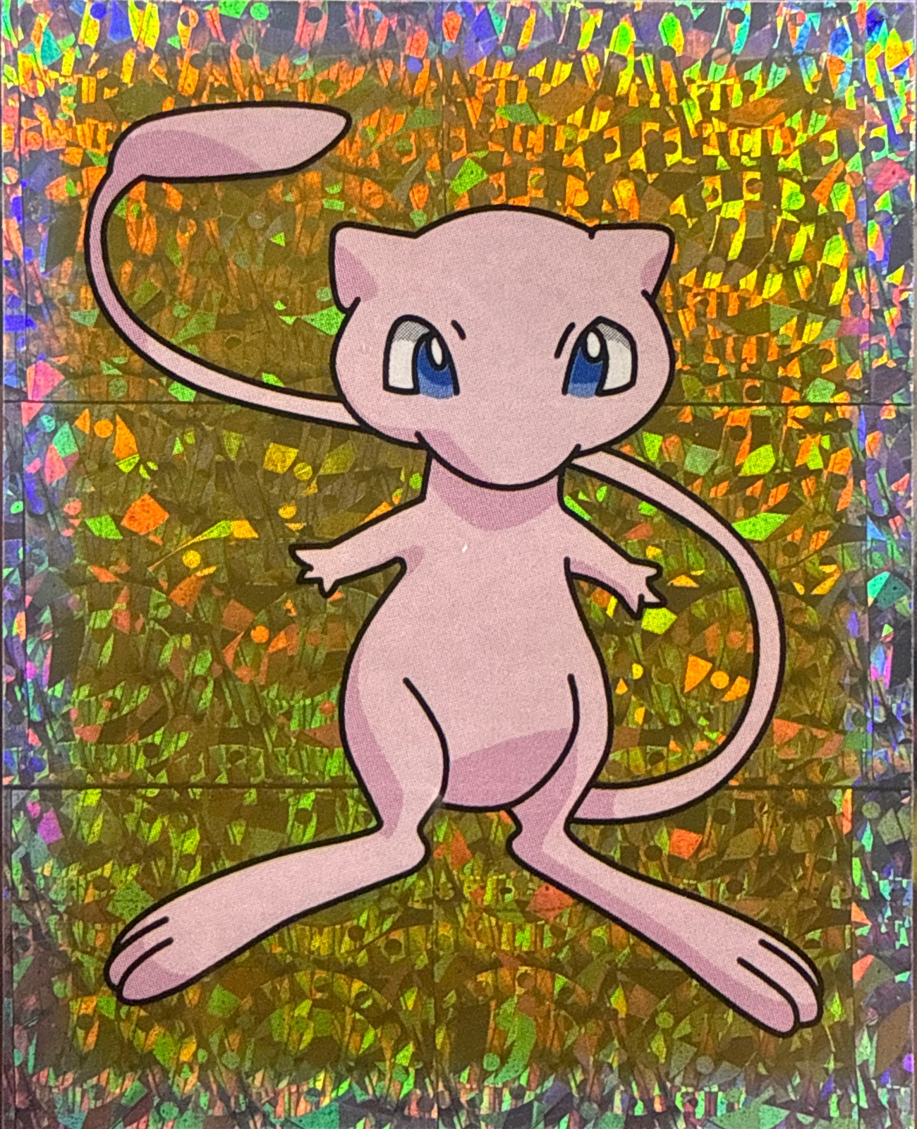 Mew, Gold & Glitter card #S25, Pokémon Merlin Series 1 (1999), front