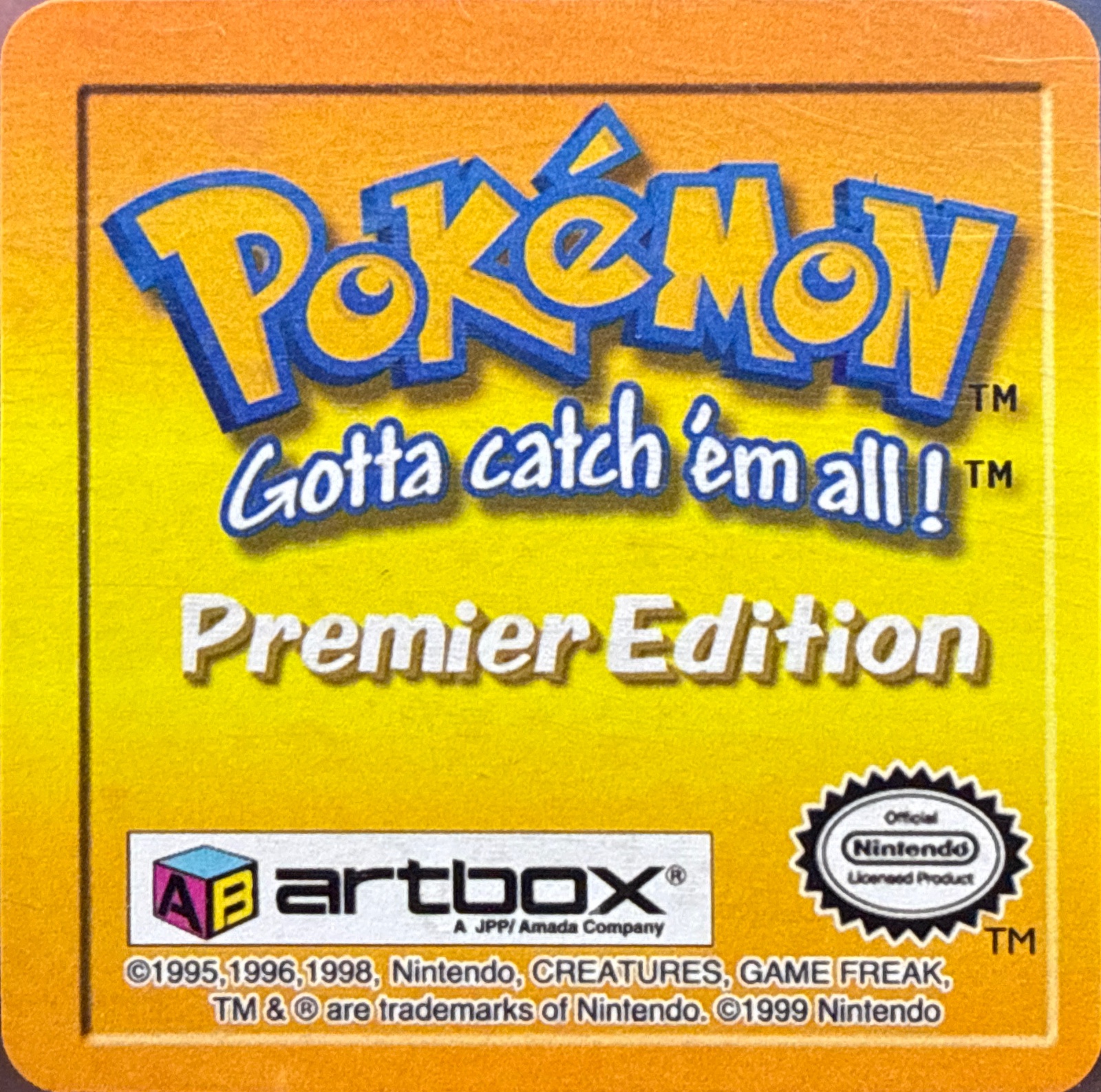 Bellsprout collectible #04, Artbox (USA) Pokémon Artbox Premier Flipz (1999), back