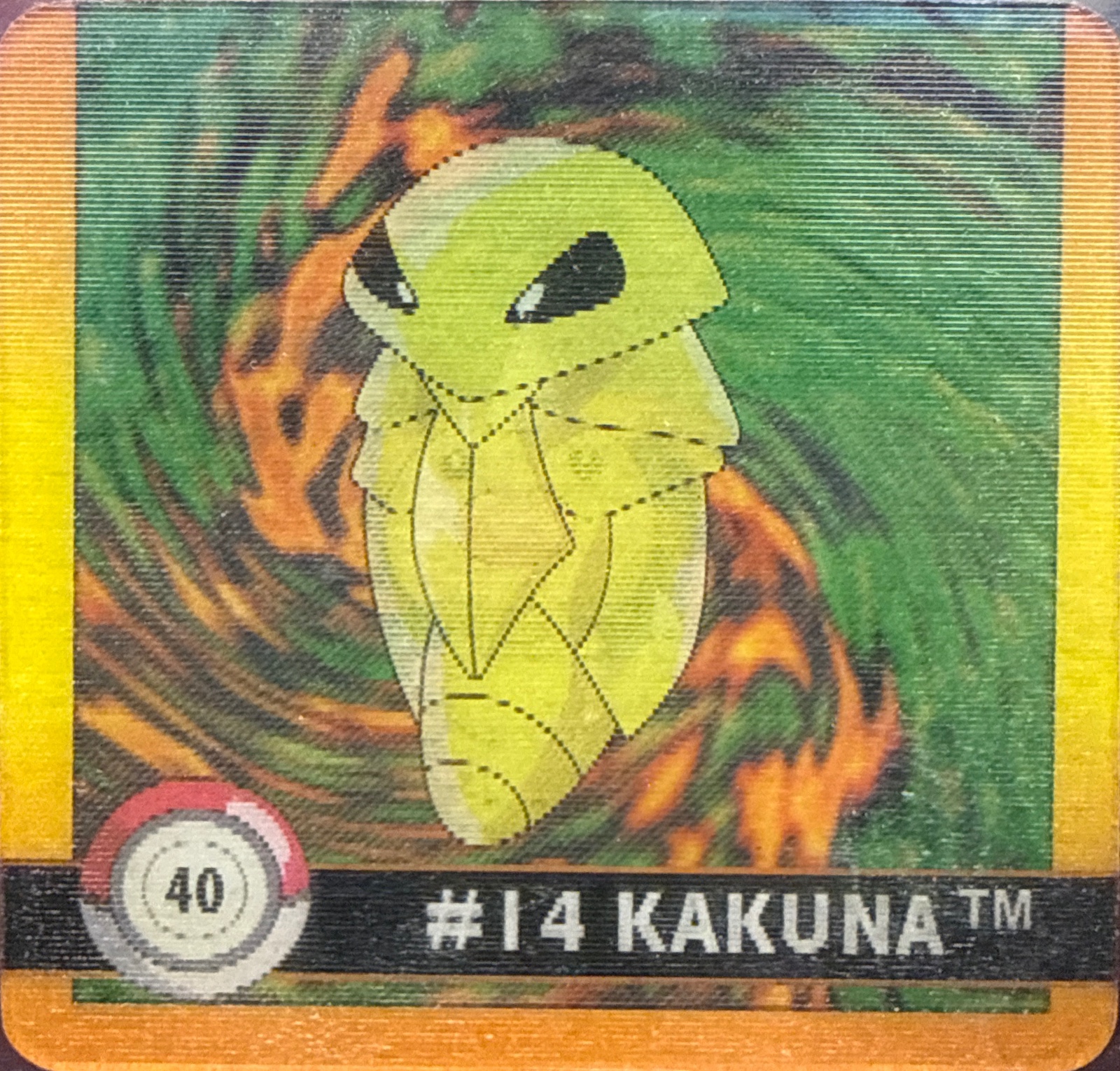 Weedle collectible #40, Artbox (USA) Pokémon Artbox Premier Flipz (1999), front