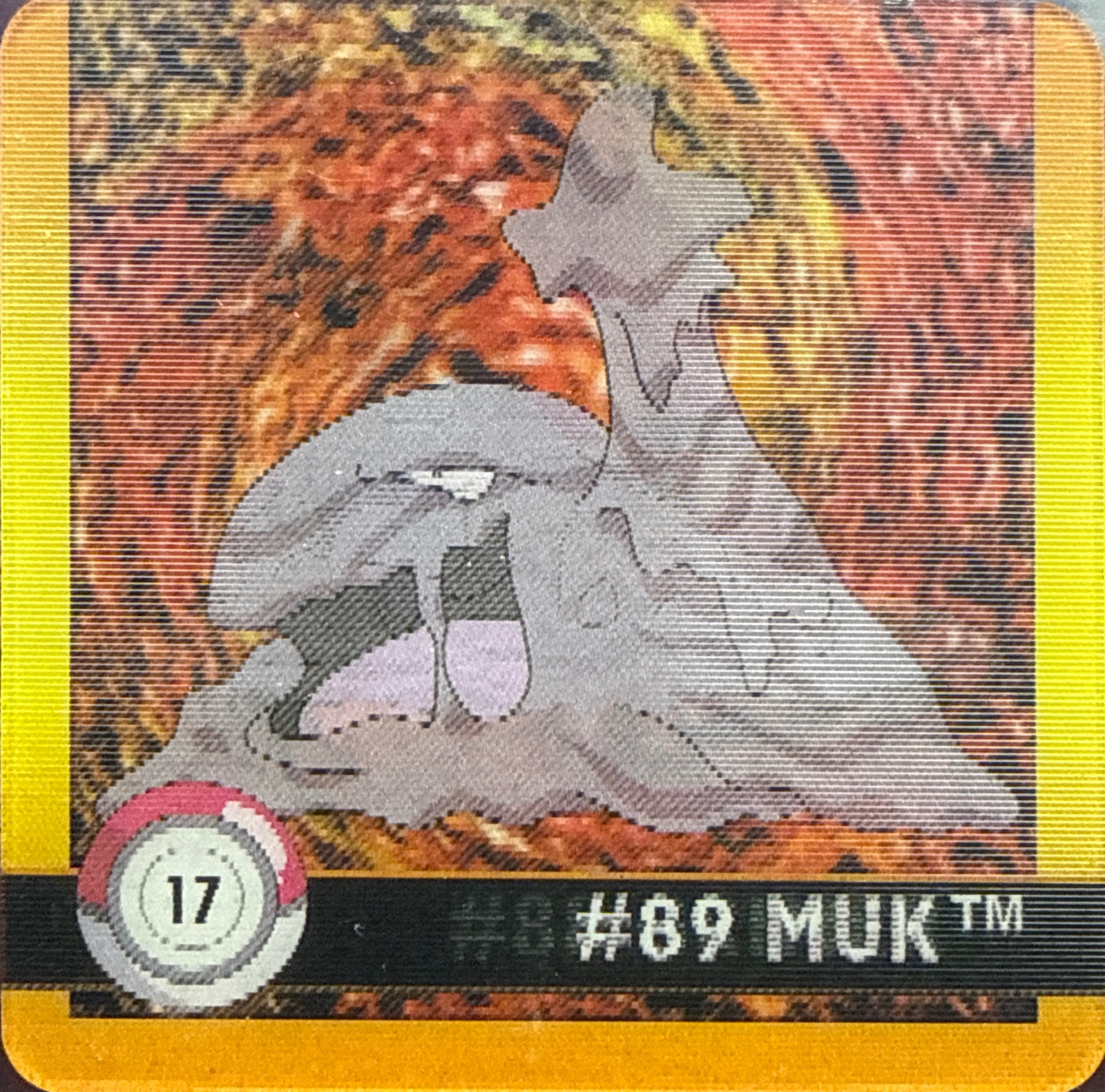 Grimer collectible #17, Artbox (USA) Pokémon Artbox Premier Flipz (1999), front