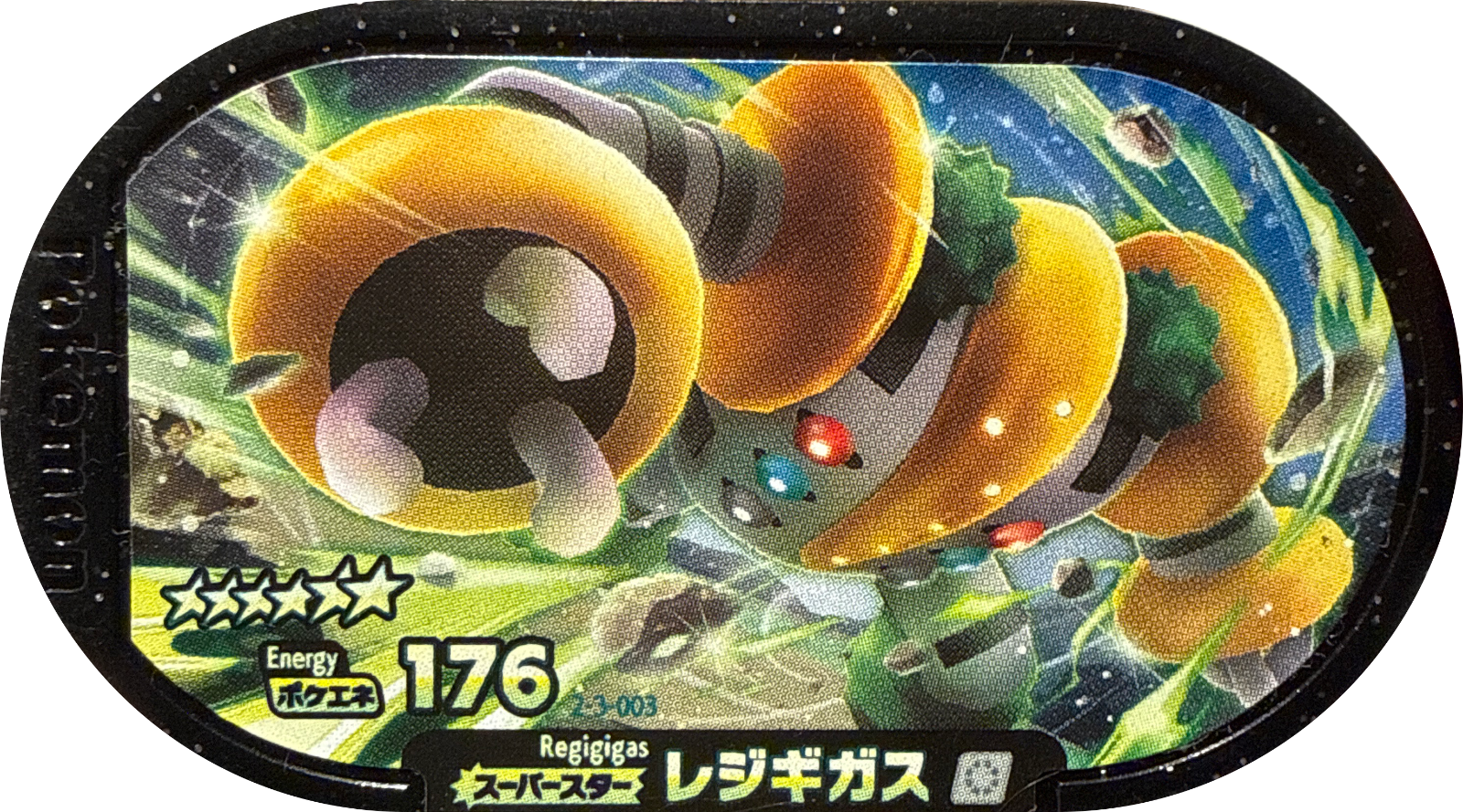 Regigigas tag #2-3-003, Pokemon Mezastar Super Tag 3 Checklist, front