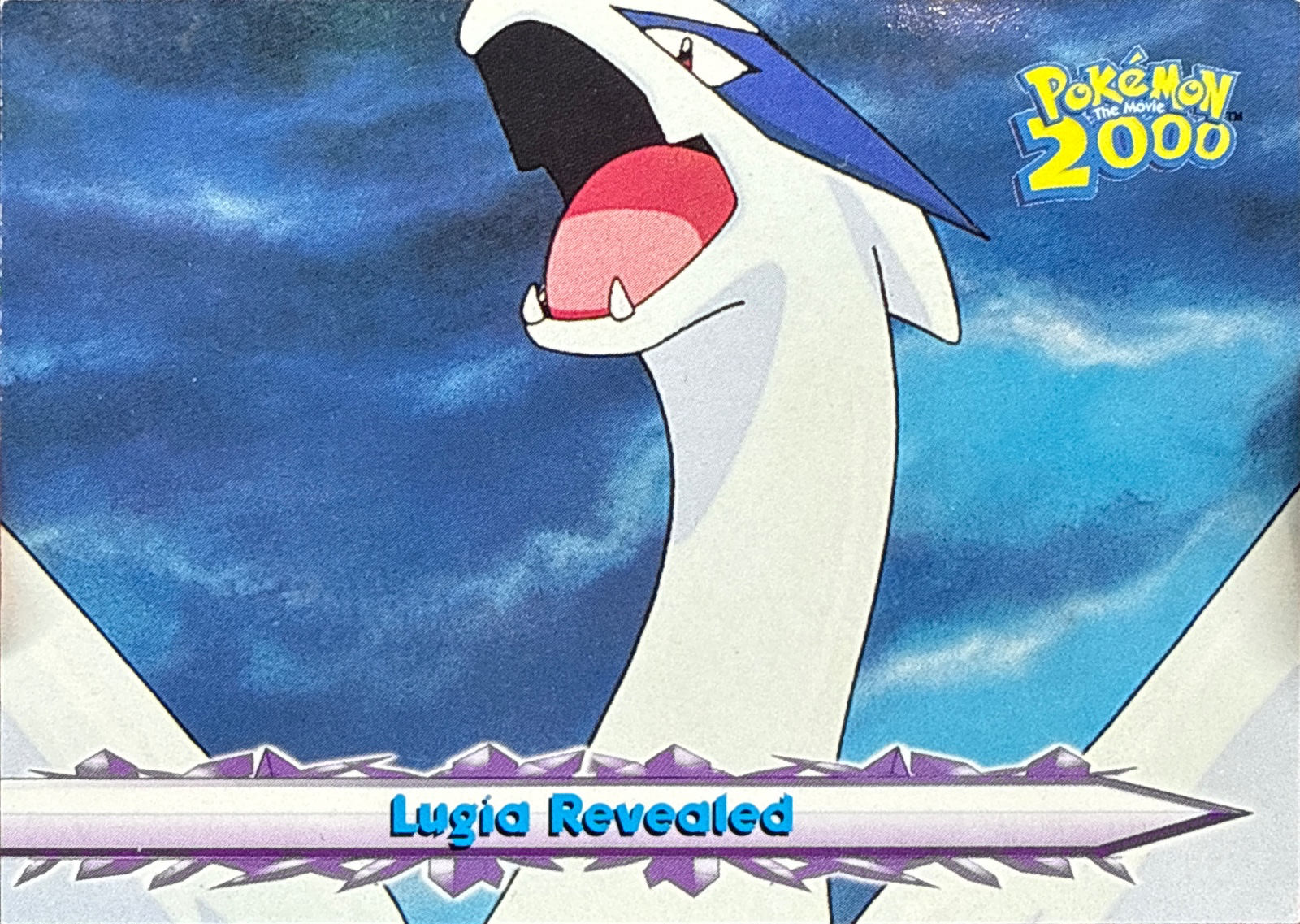 Lugia Revealed card #44, Pokemon Topps Movie 2000 Trading Cards, front