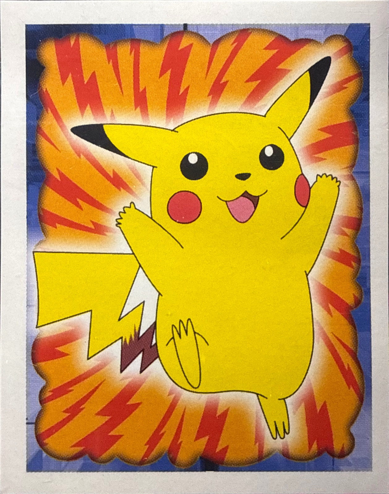 Pikachu card #25, Pokémon Merlin Series 1 (1999), front