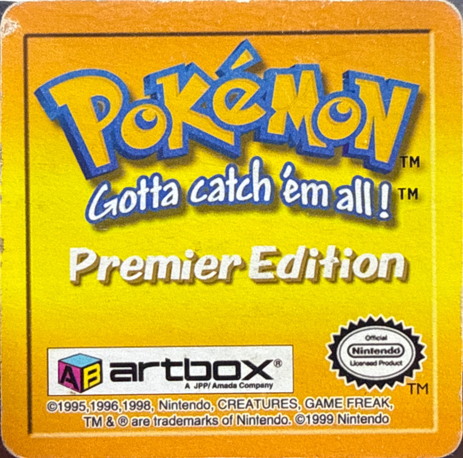 Weedle collectible #40, Artbox (USA) Pokémon Artbox Premier Flipz (1999), back