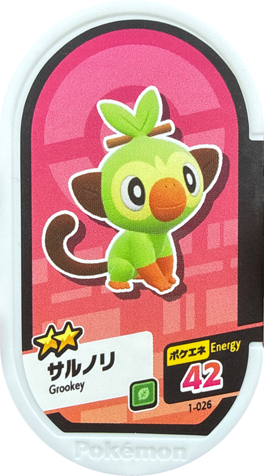 Grookey tag #1-026, Pokemon Mezastar Set 1 Checklist, front