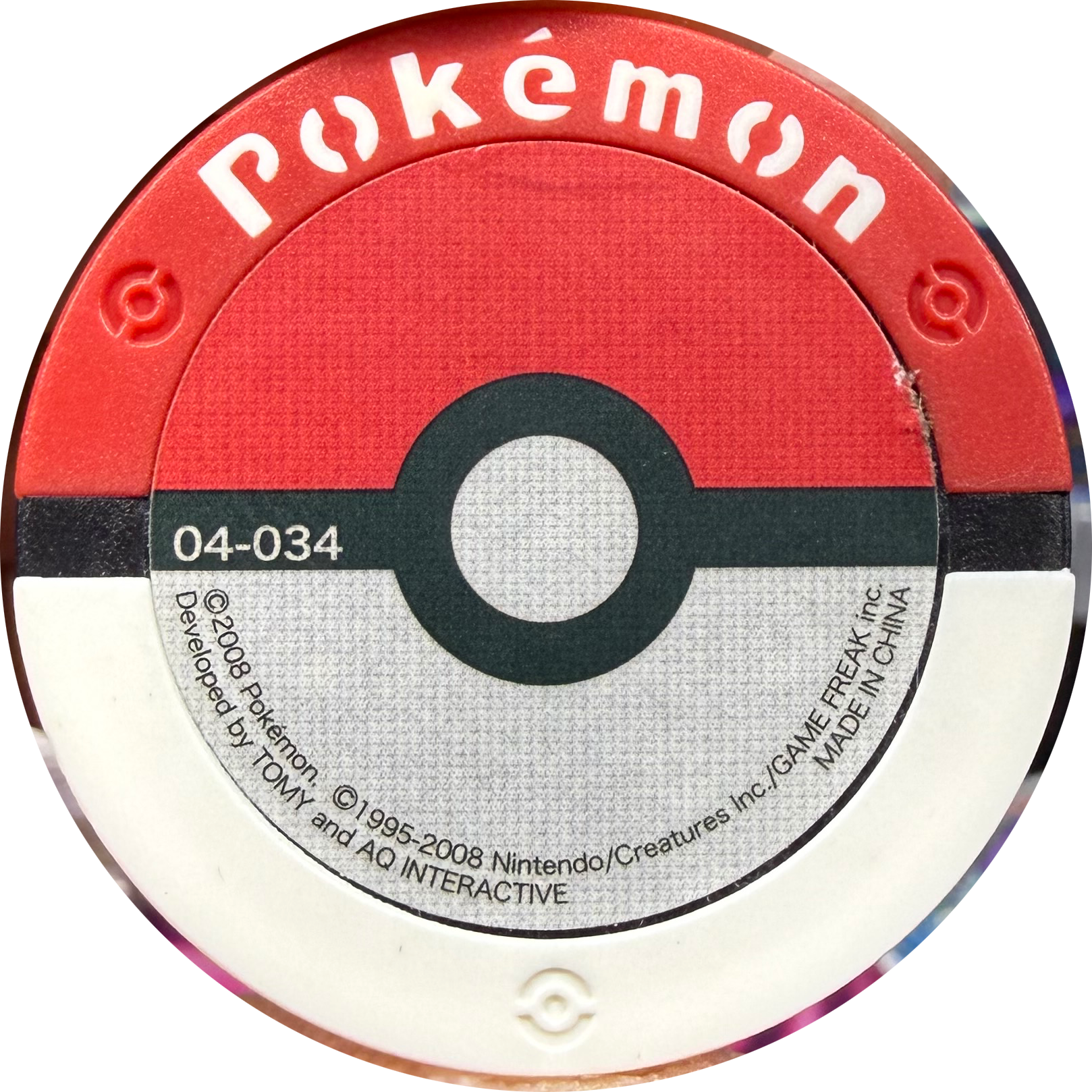 Bulbasaur collectible #04-034, Pokemon Battrio The Mysterious Mew Chapter Checklist (2008), back