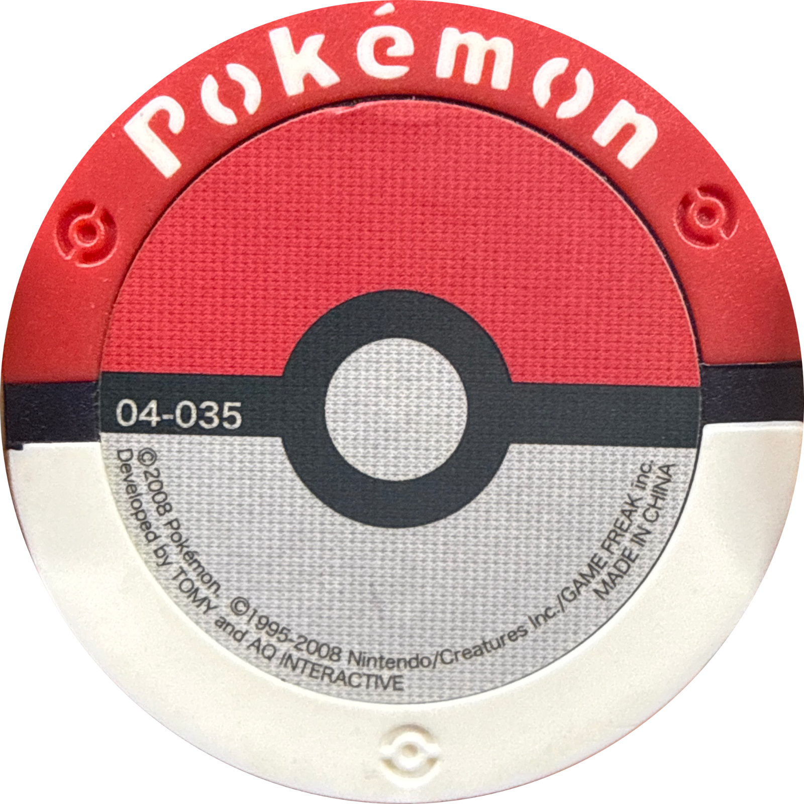 Charmander collectible #04-035, Pokemon Battrio The Mysterious Mew Chapter Checklist (2008), back
