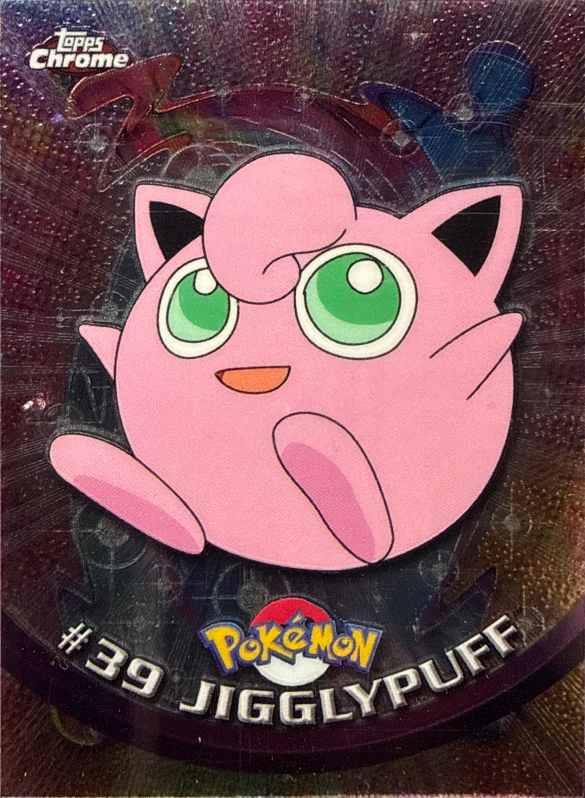 Jigglypuff card #39, Pokemon Topps Chrome Series 1 (2000), front