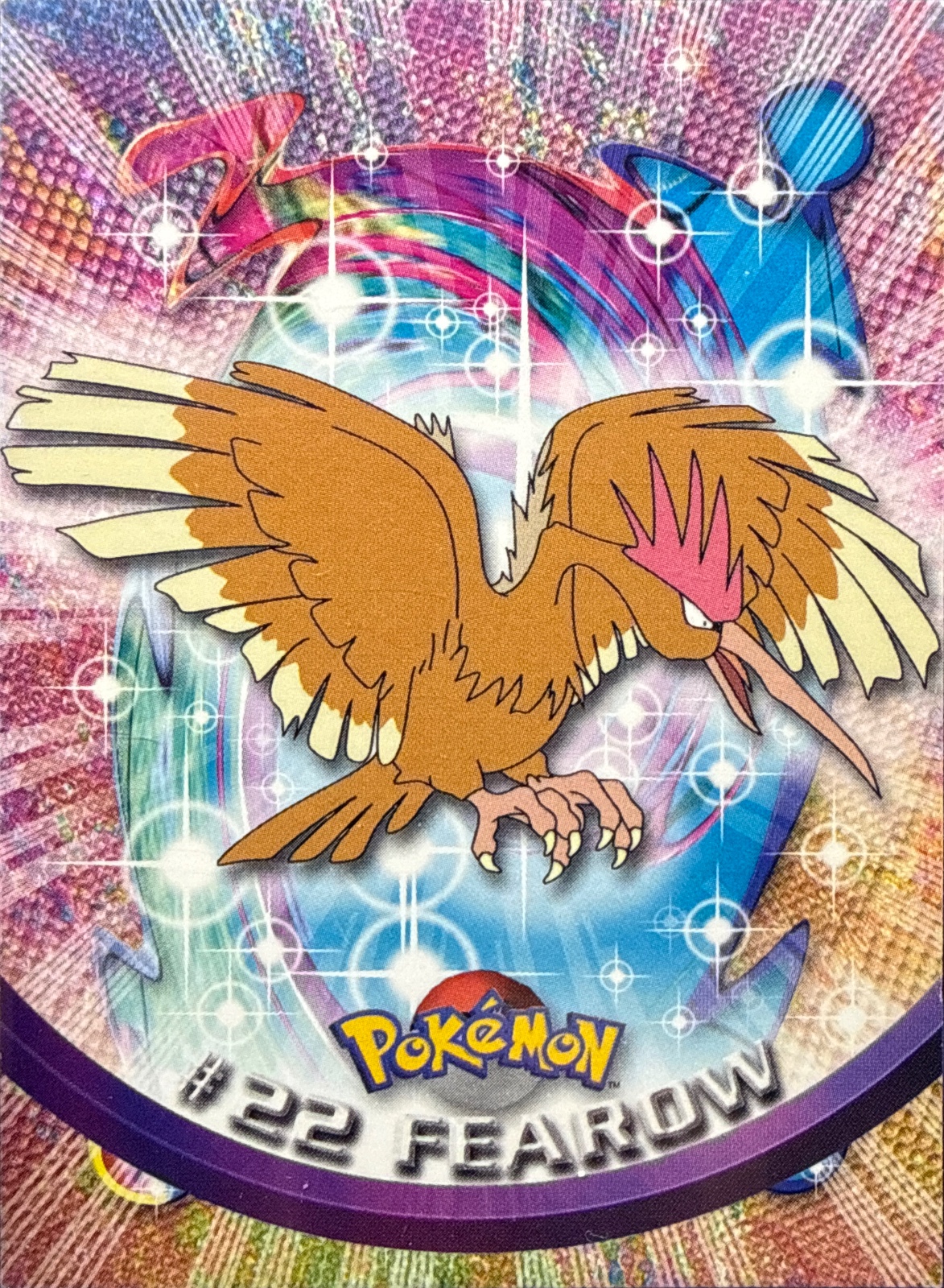 Fearow card #22, Pokemon Topps Series 1 (1999), front