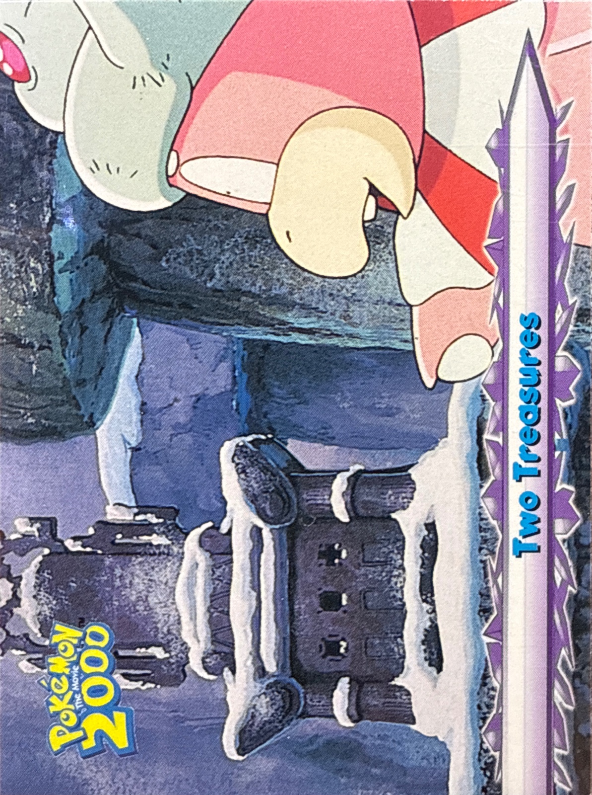 Two Treasures card #43, Pokemon Topps Movie 2000 Trading Cards, front