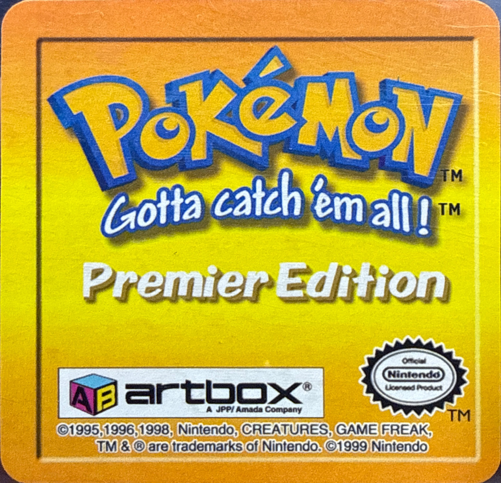 Ekans collectible #11, Artbox (USA) Pokémon Artbox Premier Flipz (1999), back