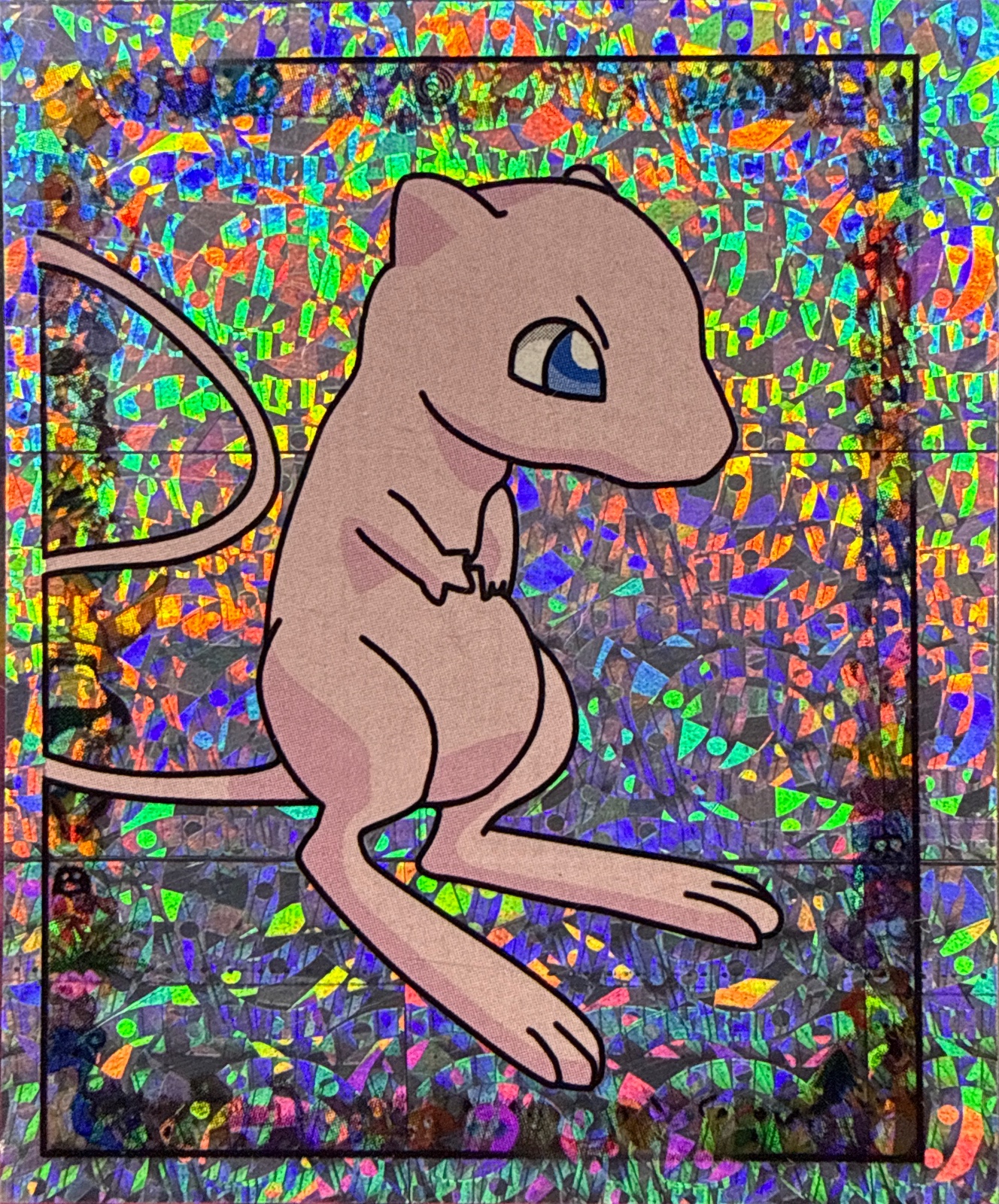 Mew, Glittery card #S23, Pokémon Merlin Series 1 (1999), front