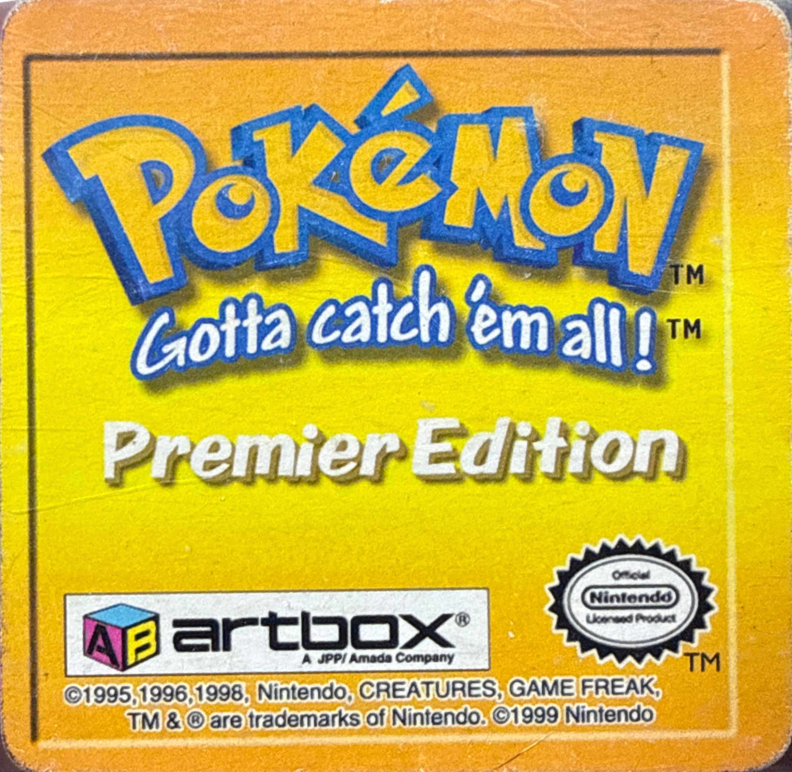 Krabby collectible #24, Artbox (USA) Pokémon Artbox Premier Flipz (1999), back