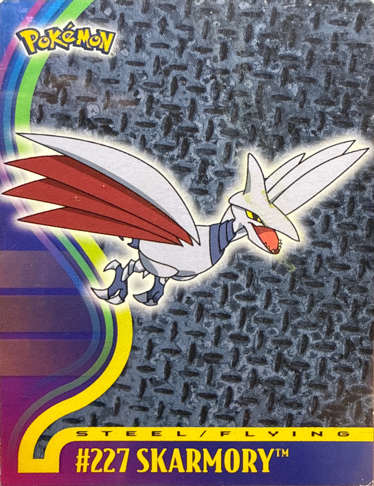 Skarmory card #22, Pokemon Topps Johto League Champions (2001), front