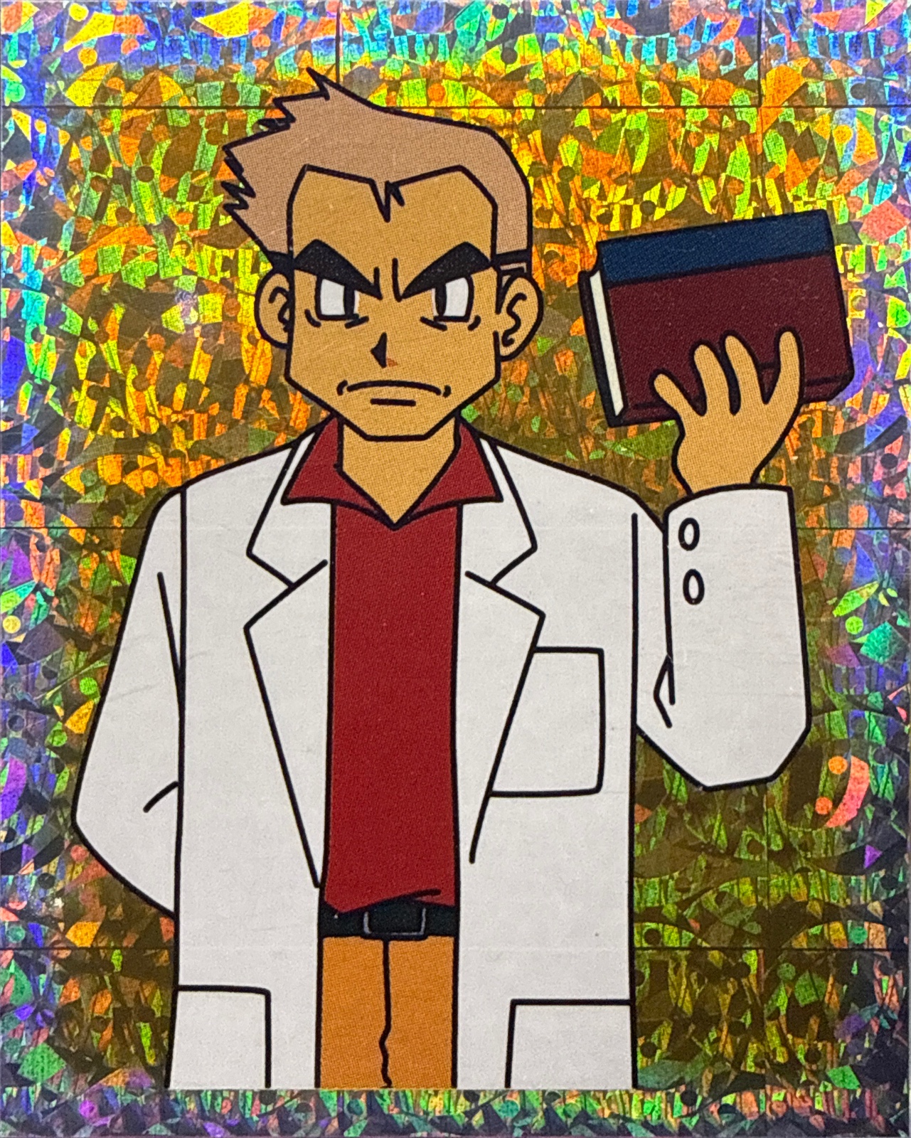 Professor Oak, Gold & Glitter card #S33, Pokémon Merlin Series 1 (1999), front