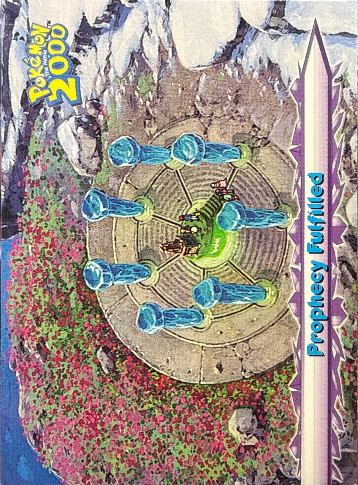 Prophecy Fulfilled card #62, Pokemon Topps Movie 2000 Trading Cards, front