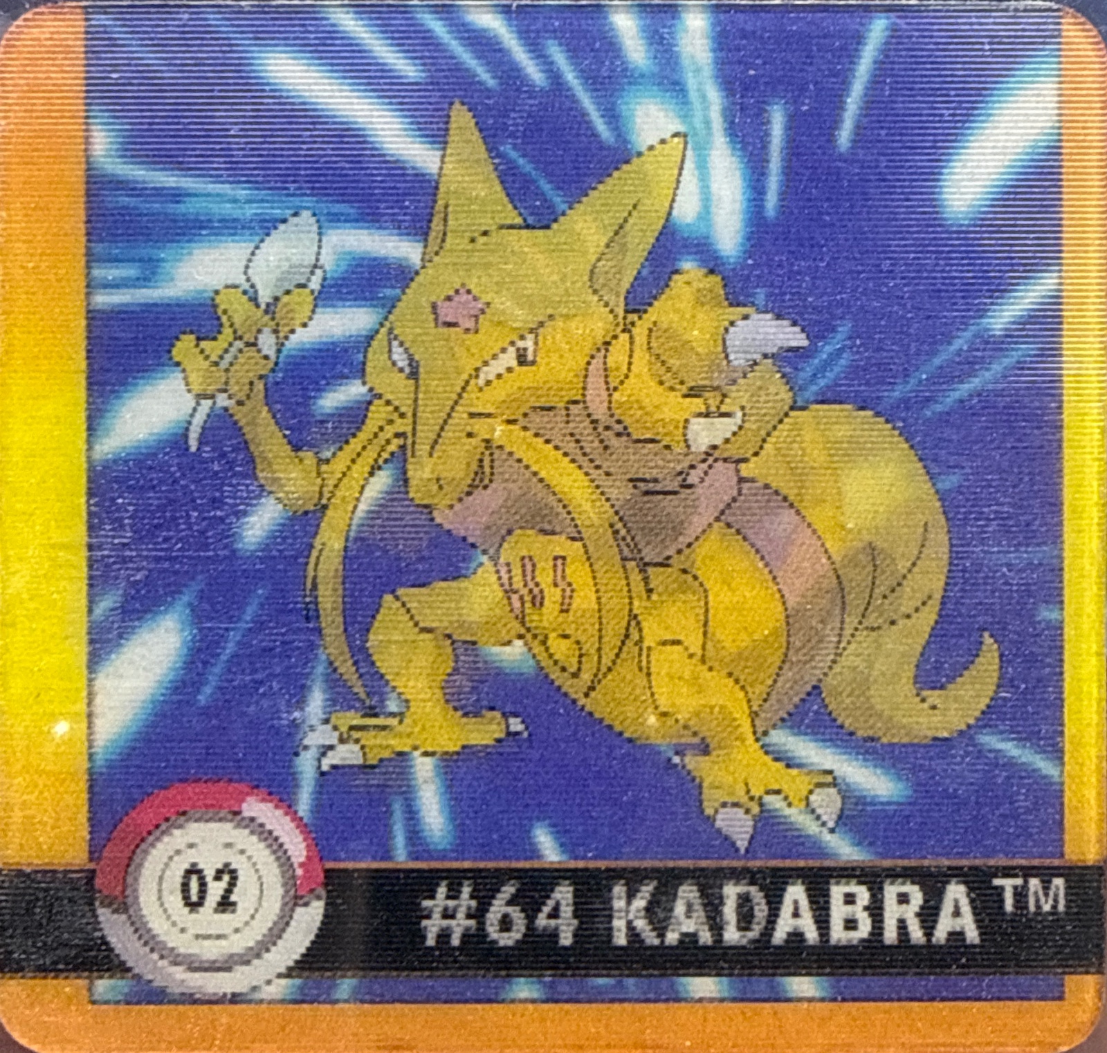 Abra collectible #02, Artbox (USA) Pokémon Artbox Premier Flipz (1999), front