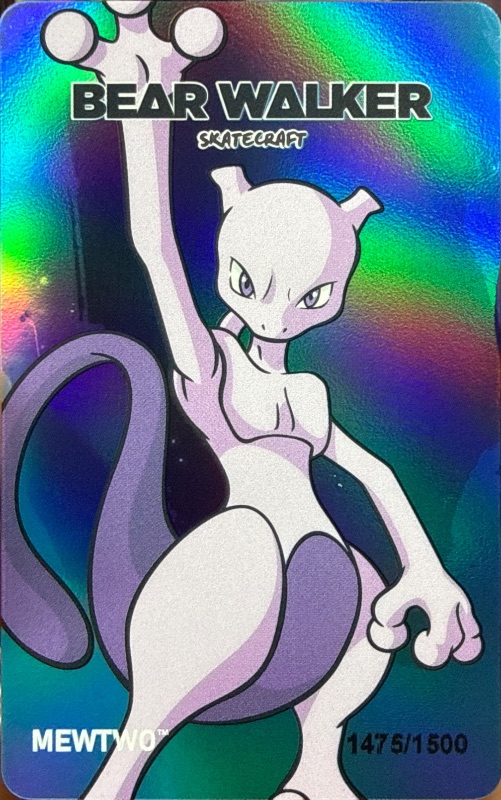 Mewtwo card #5, Pokémon Center × Bear Walker Holographic COA Cards, front