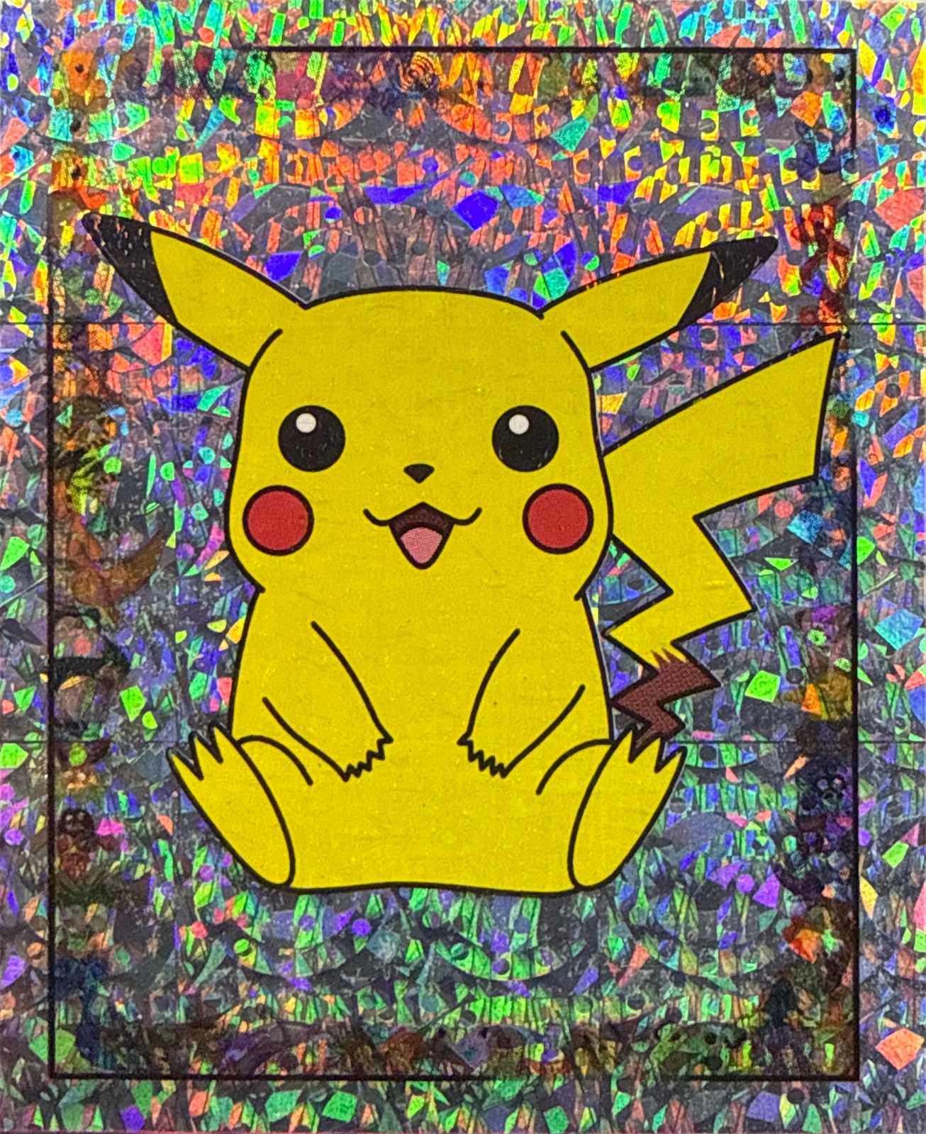 Pikachu, Glittery card #S1, Pokémon Merlin Series 1 (1999), front