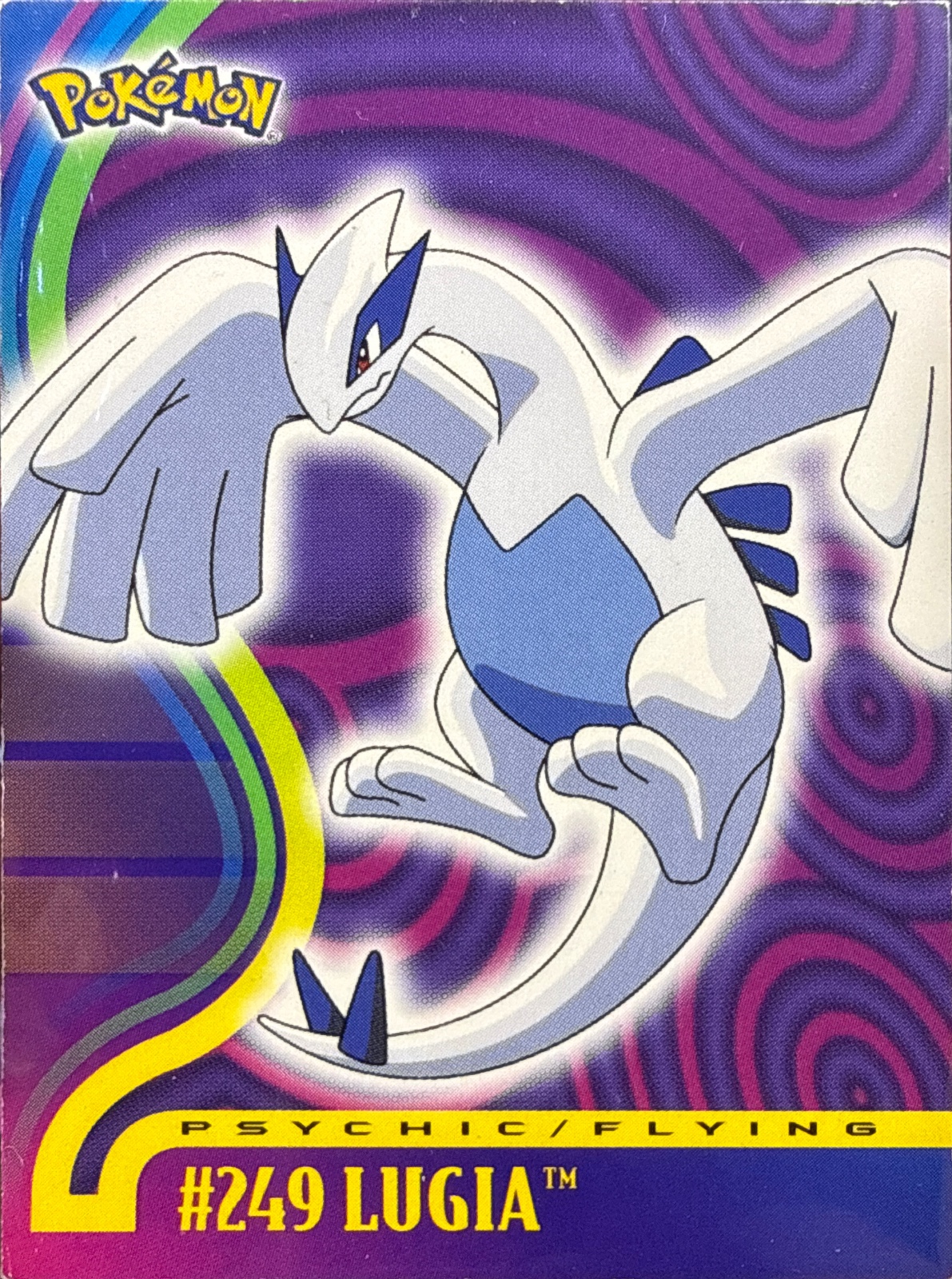 Lugia card #62, Pokemon Topps Johto Series 1 (2001), front