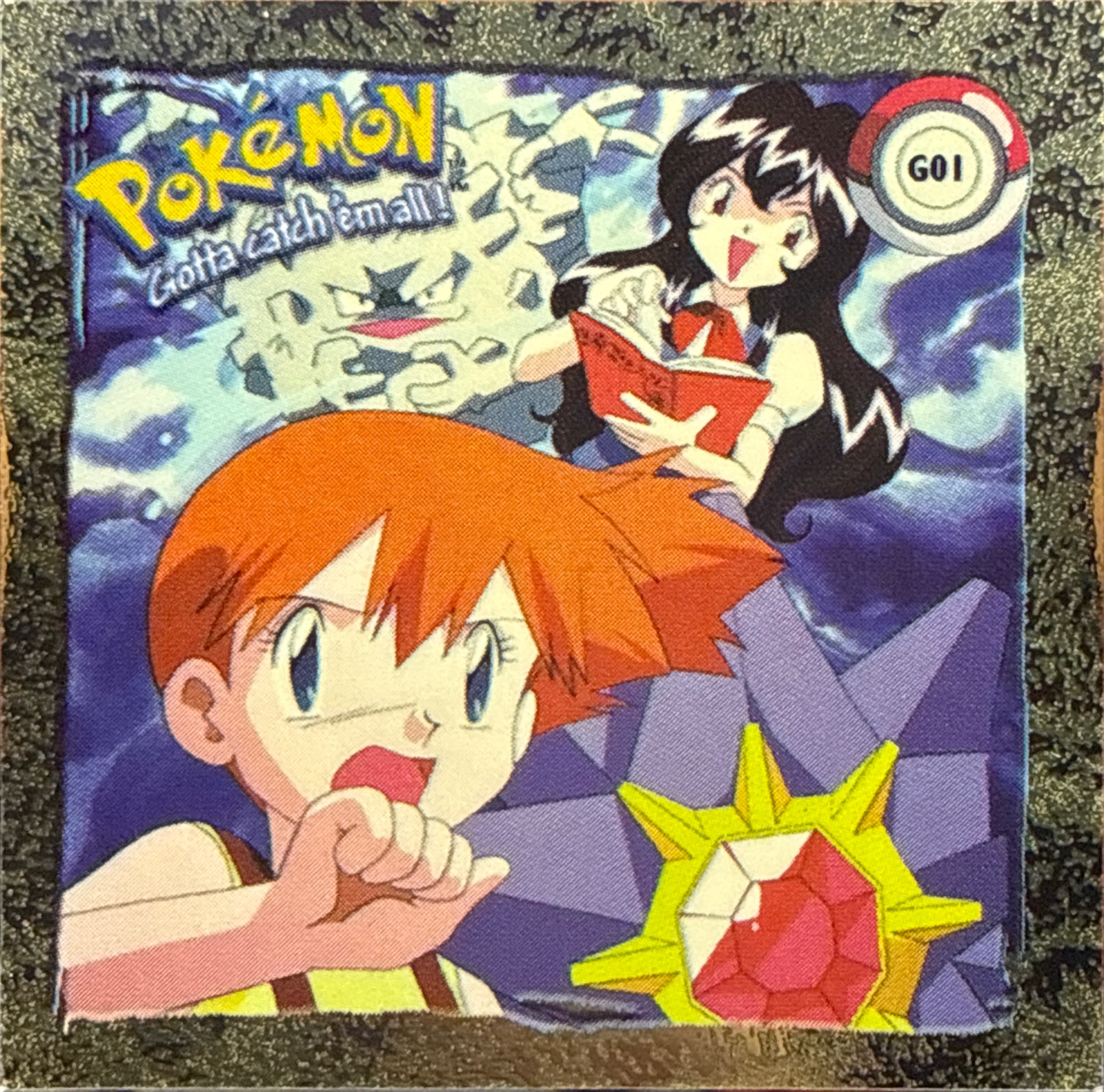 Misty sticker #G01, Artbox (USA) Pokémon Artbox Stickers (1999), Gold, front