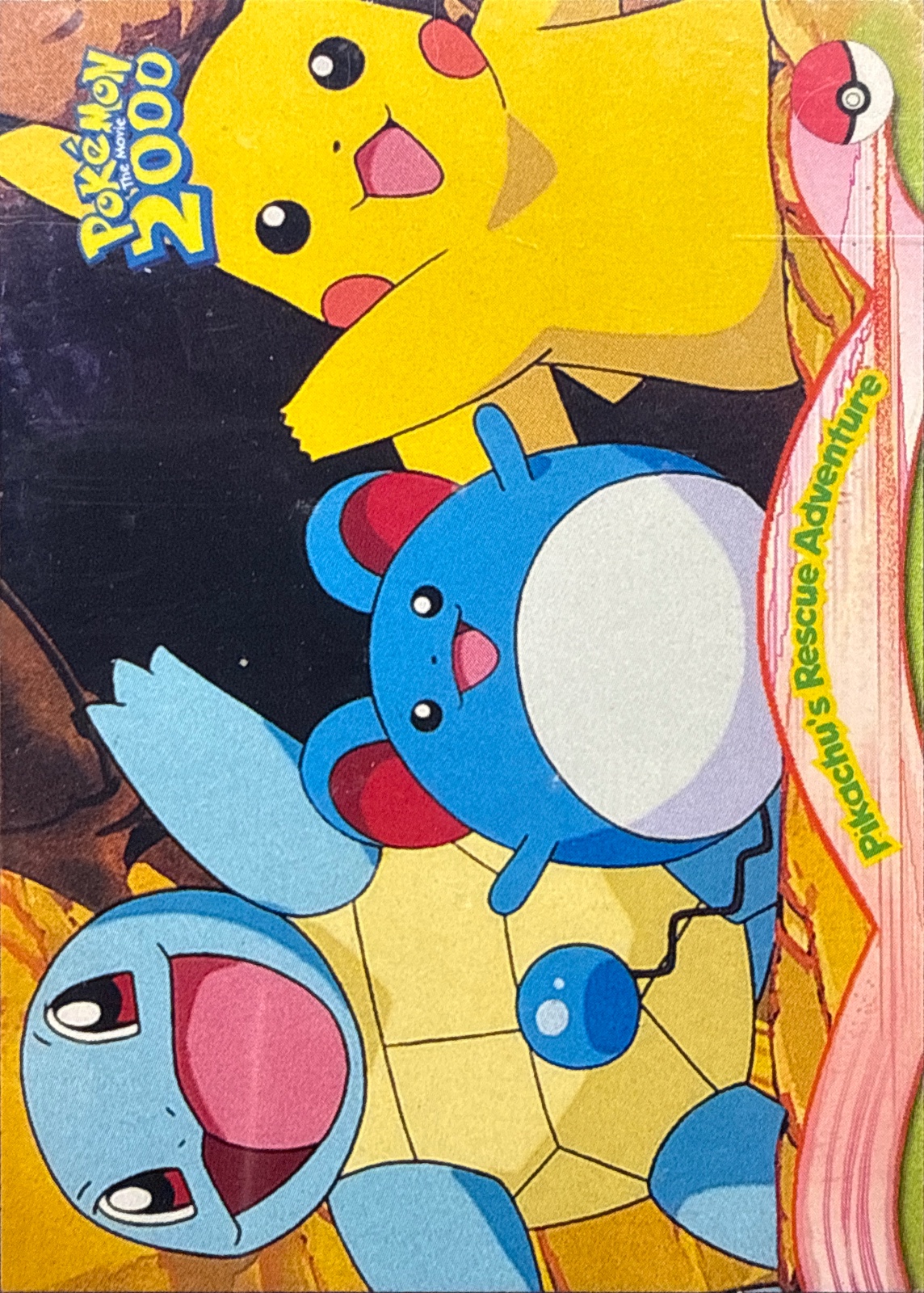 Pikachu's Rescue Adventure card #12, Pokemon Topps Movie 2000 Trading Cards, front