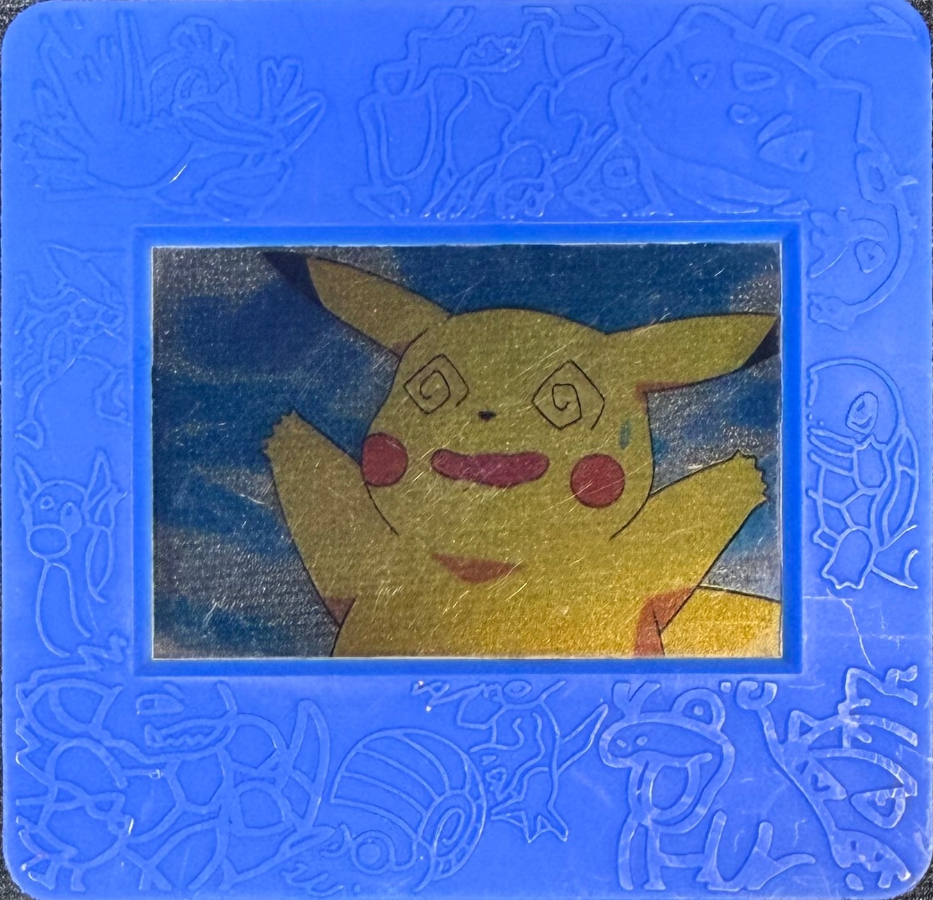 Film pending collectible #Blue, Pokemon Meiji Picture Frames Checklist (2000), front