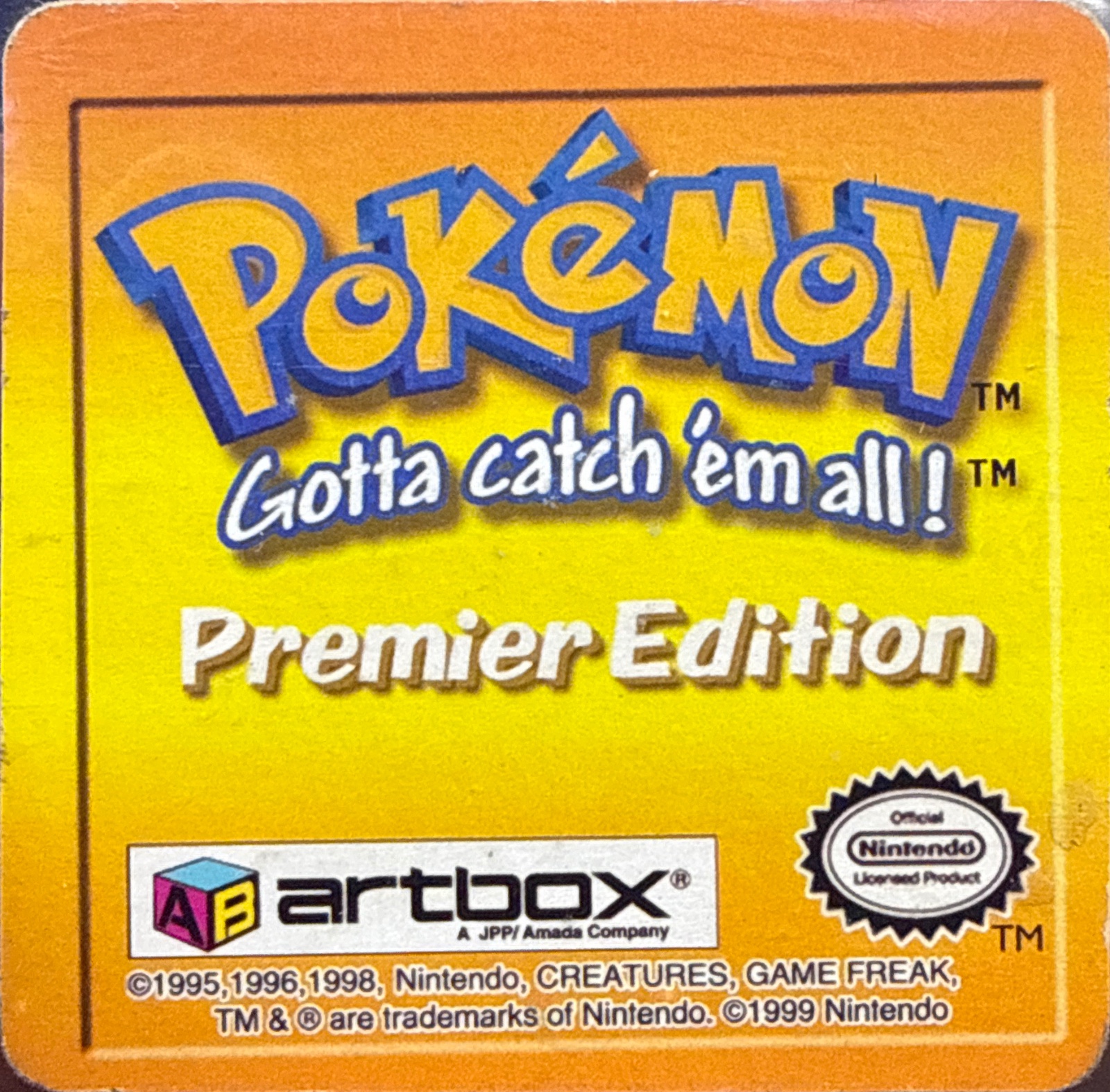 Kabuto collectible #22, Artbox (USA) Pokémon Artbox Premier Flipz (1999), back