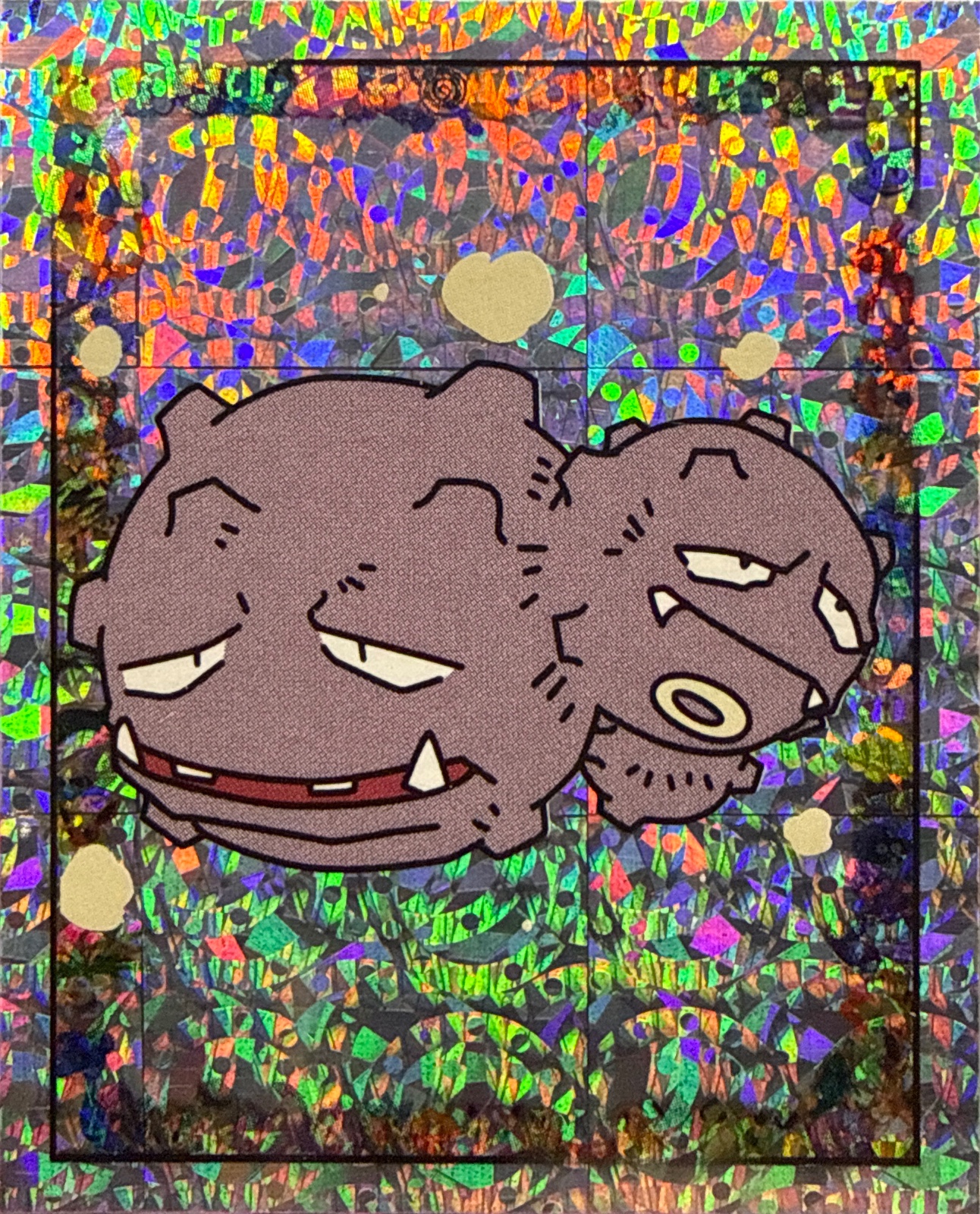 Weezing, Glittery card #S17, Pokémon Merlin Series 1 (1999), front