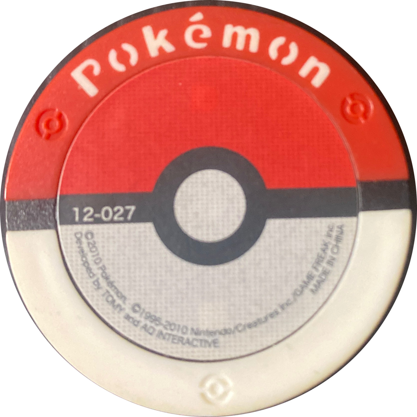 Gastly collectible #12-027, Pokemon Battrio Sky Tear Rayquaza Chapter Checklist (2010), back