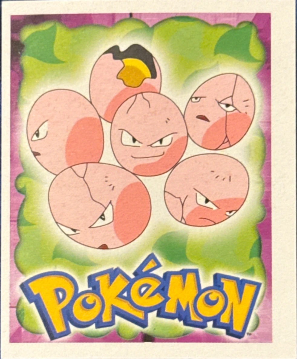 Exeggcute card #102, Pokémon Merlin Series 1 (1999), front