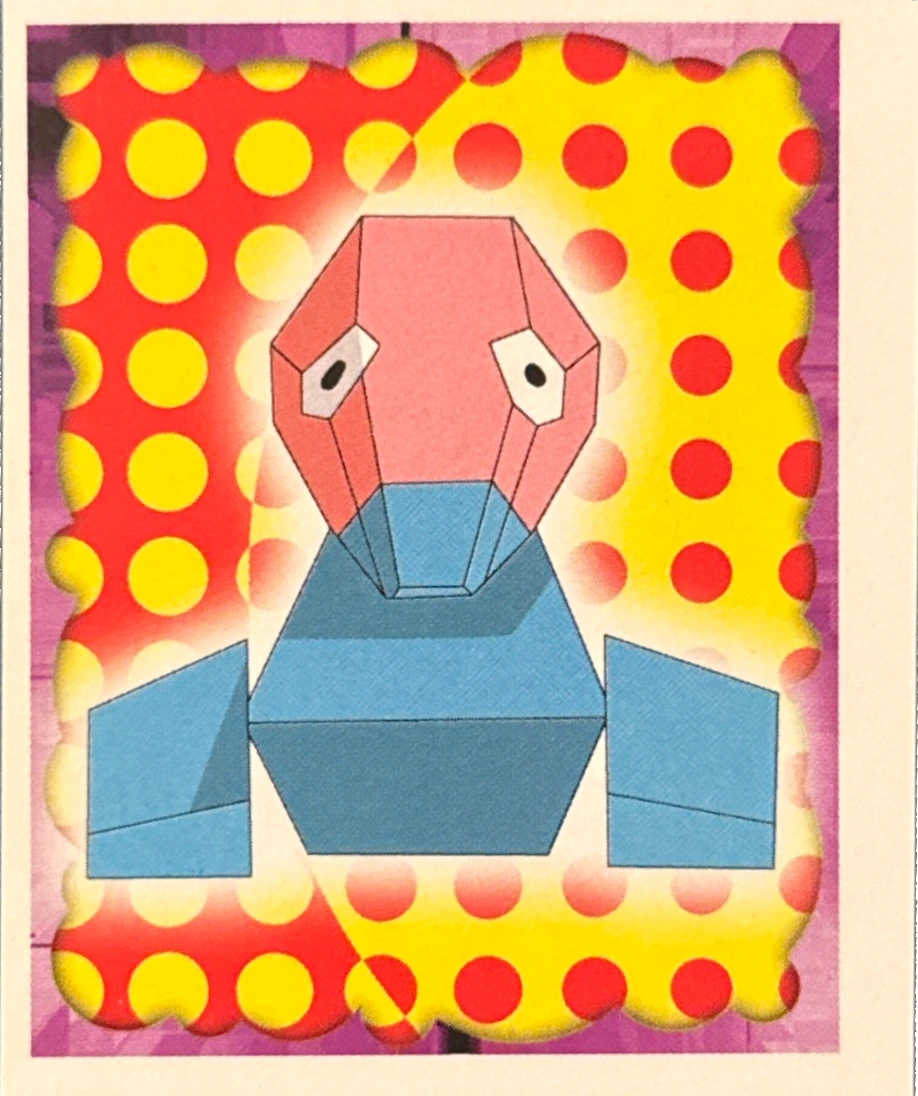 Porygon card #137, Pokémon Merlin Series 1 (1999), front