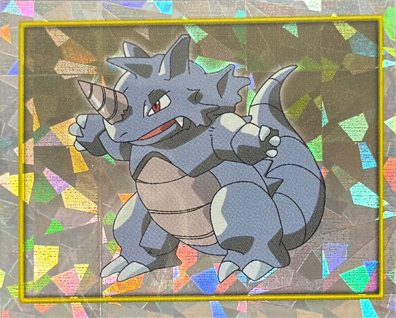 Rhydon card #118, Pokémon Merlin Series 2 (2000), front