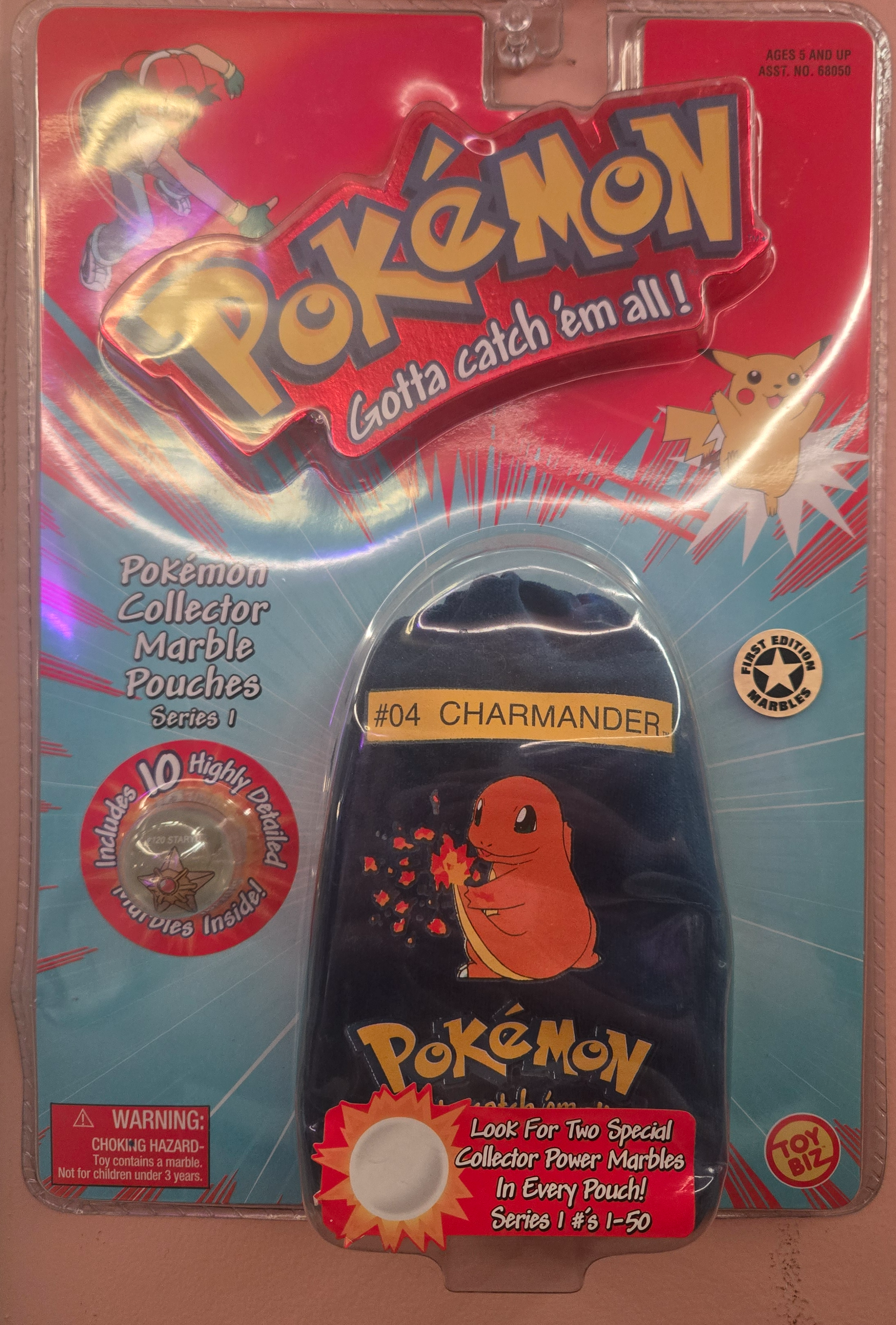 Charmander Pouch collectible #P01, Pokémon Collector Marbles, front