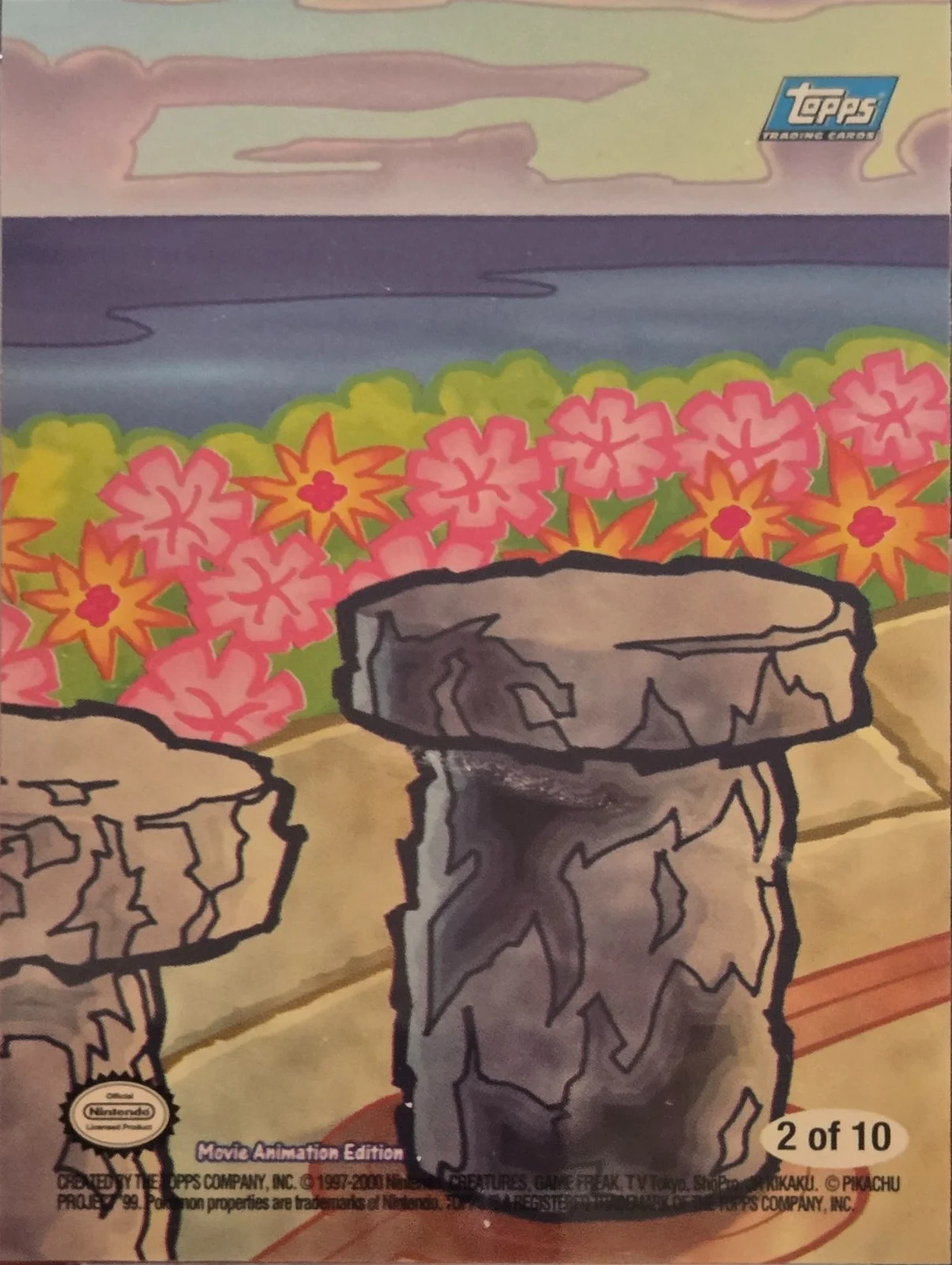 Articuno & Misty card #S2, Pokemon Topps Movie 2000 Trading Cards, back