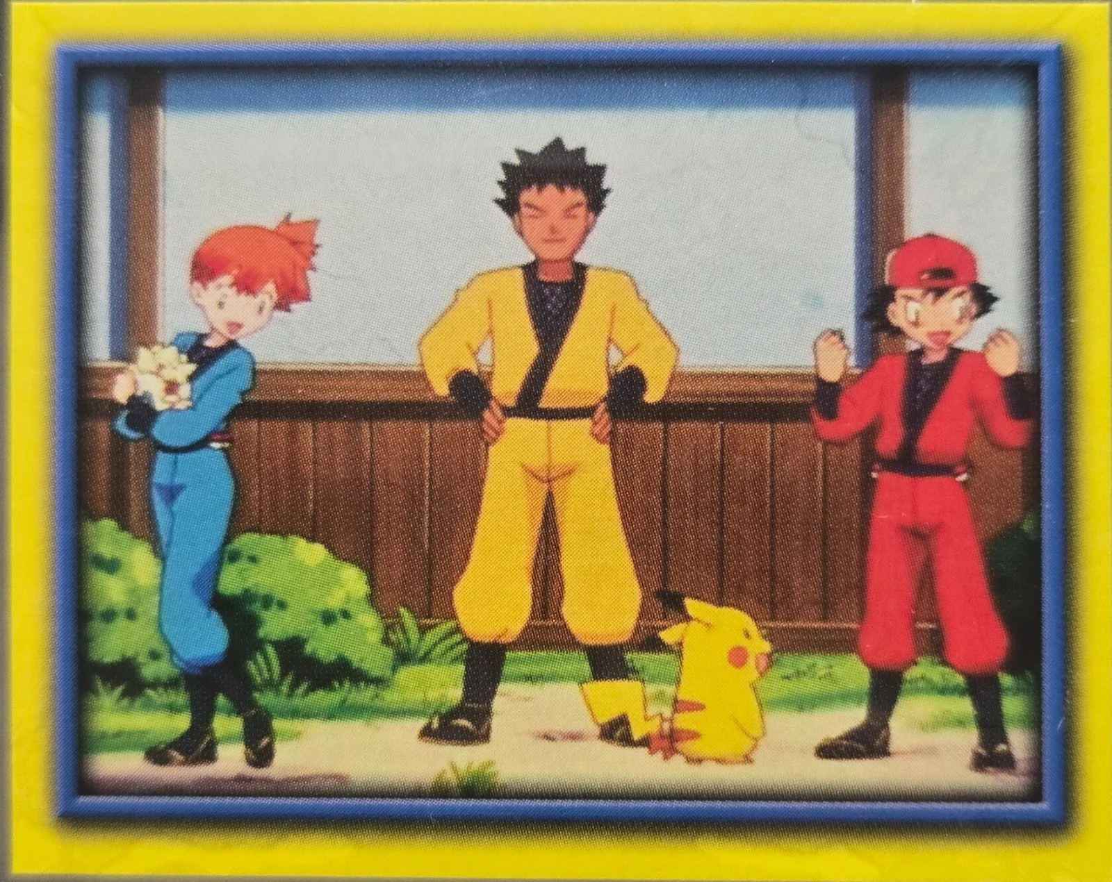 Misty Brock Pikachu Ash card #118, Pokémon Merlin Series 5 (2002), front
