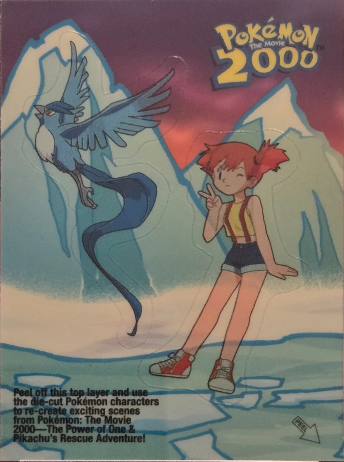 Articuno & Misty card #S2, Pokemon Topps Movie 2000 Trading Cards, front