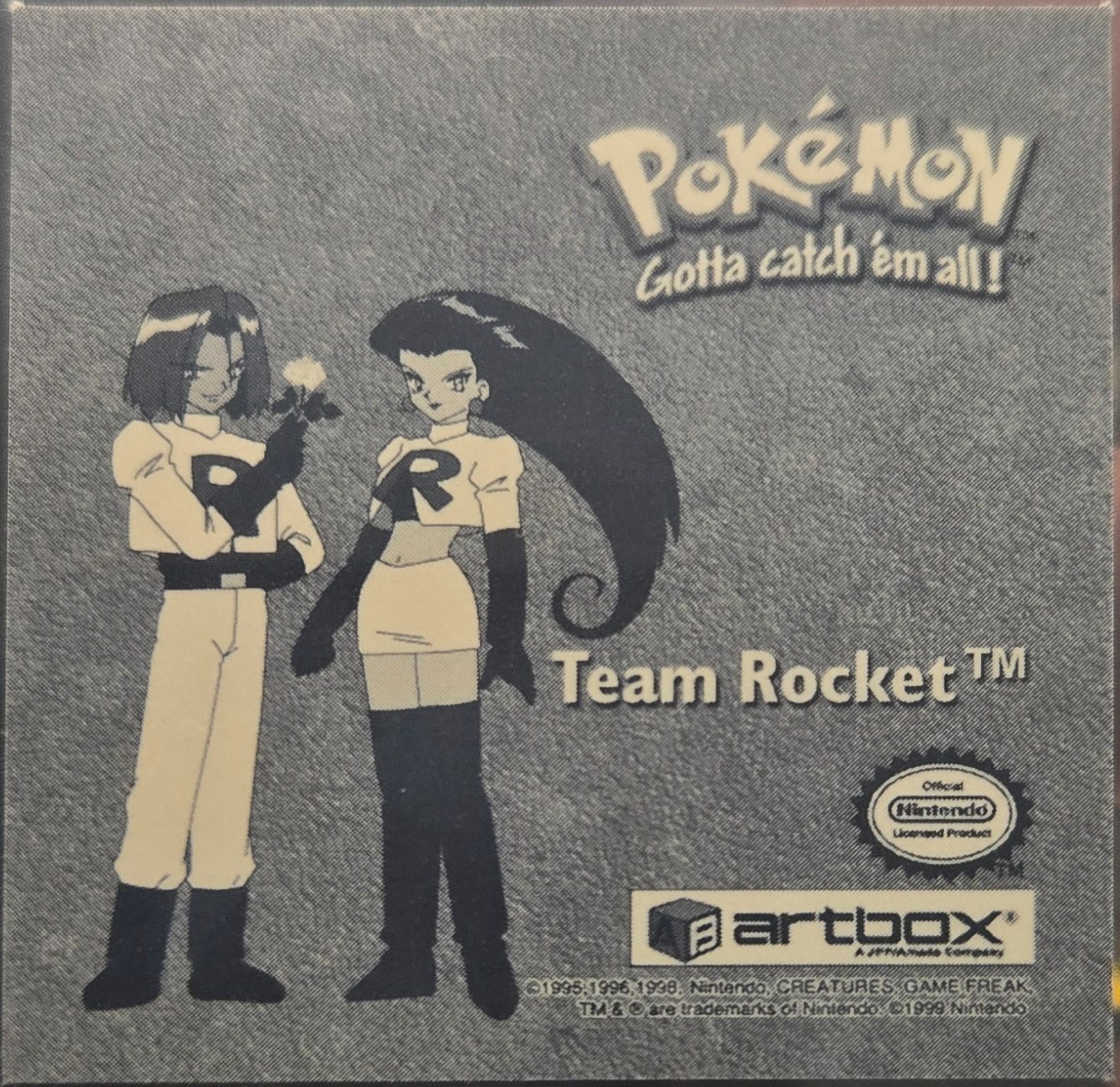 Team Rocket sticker #Pr27, Artbox (USA) Pokémon Artbox Stickers (1999), Prism, back