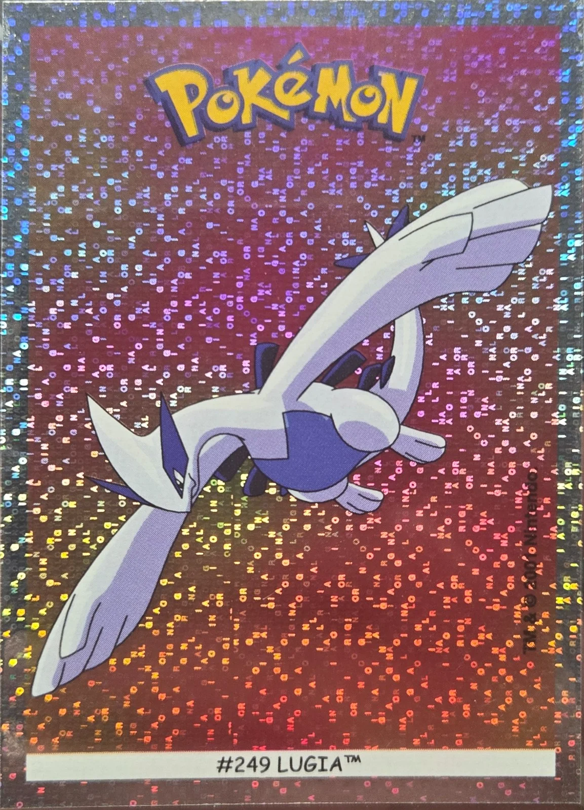 Lugia collectible #49, Pokémon Dunkin Boomer 2001 Checklist