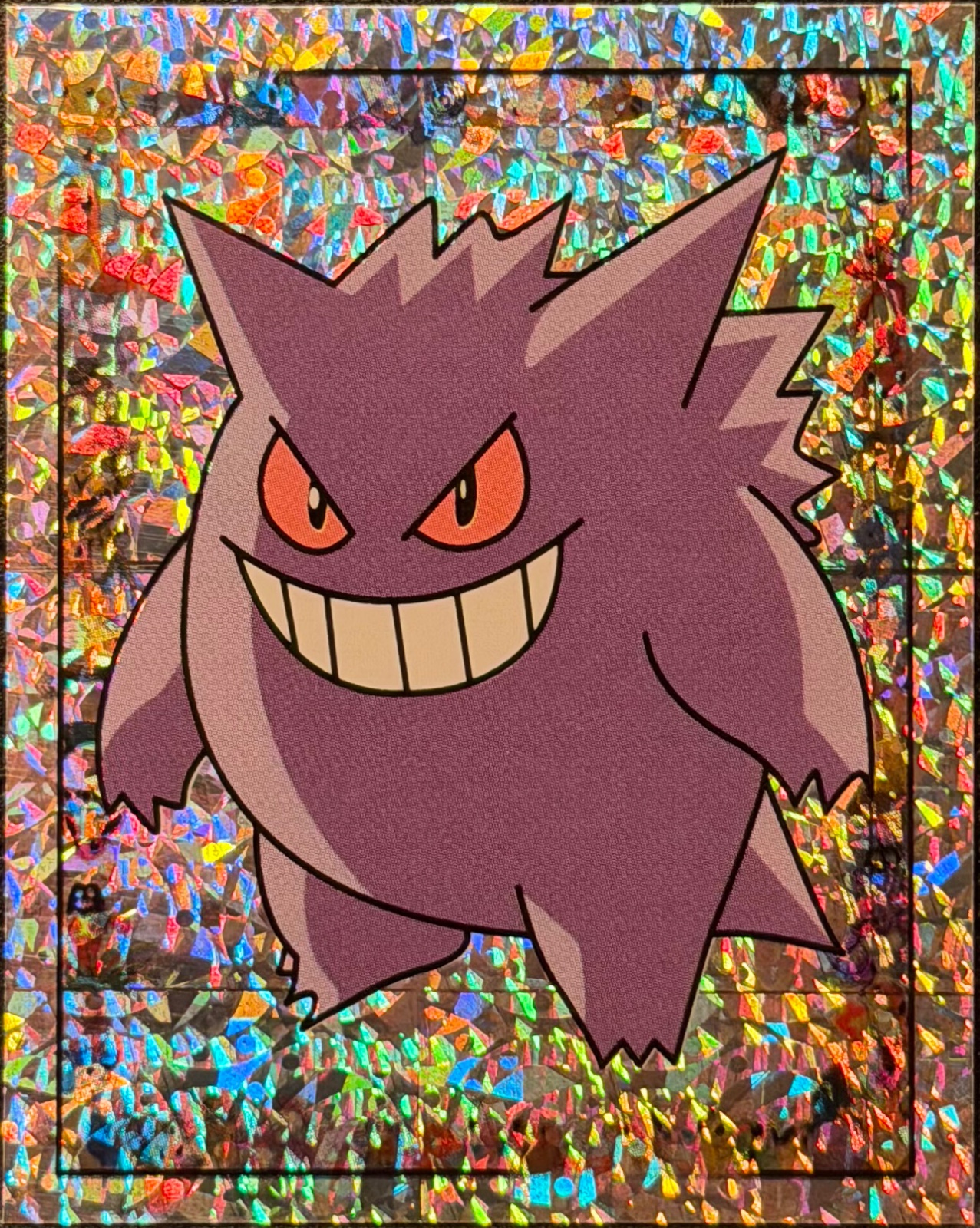 Gengar, Glittery card #S15, Pokémon Merlin Series 1 (1999), front