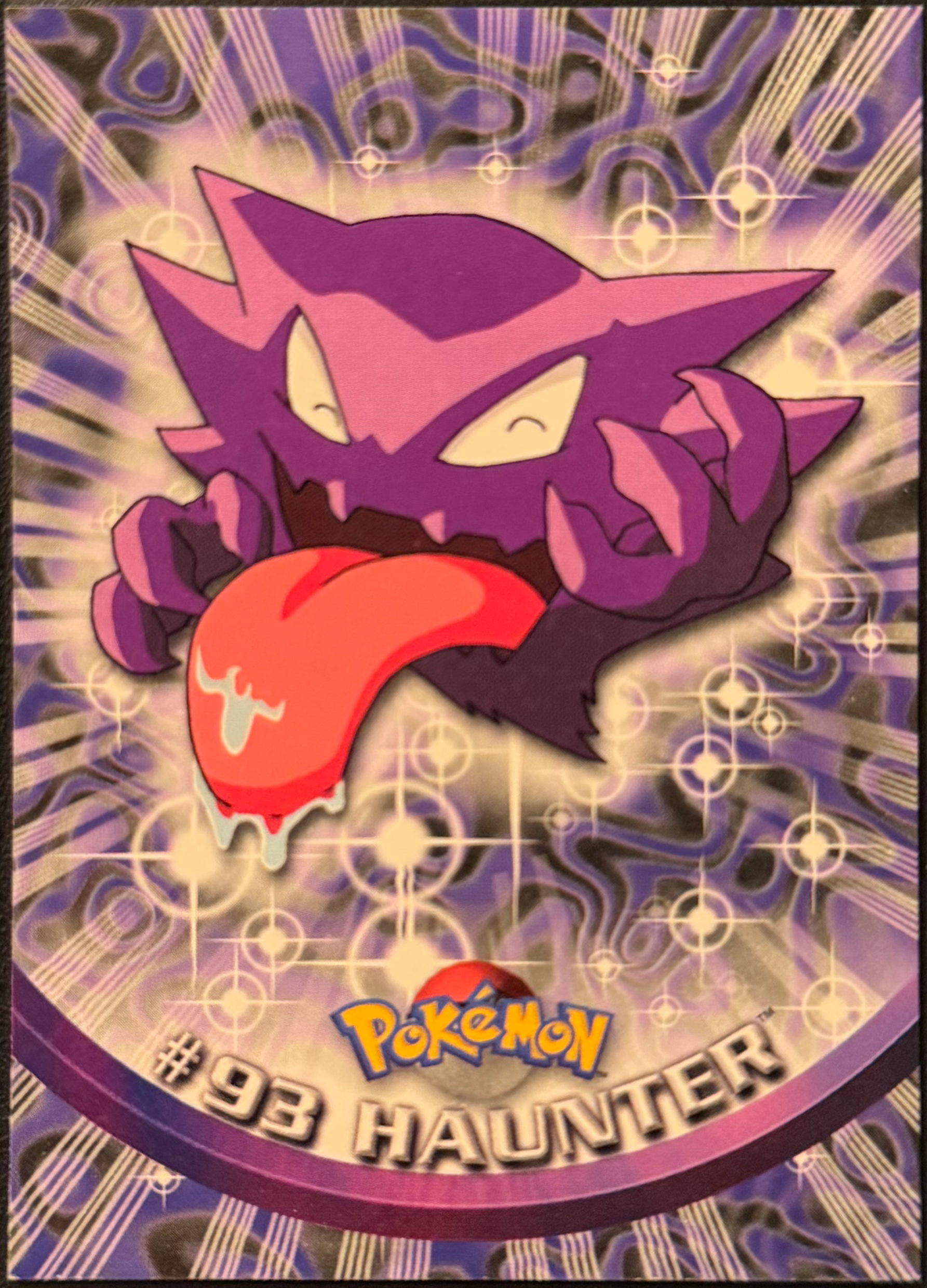 Haunter card #93, Pokemon Topps Series 2 (1999), front
