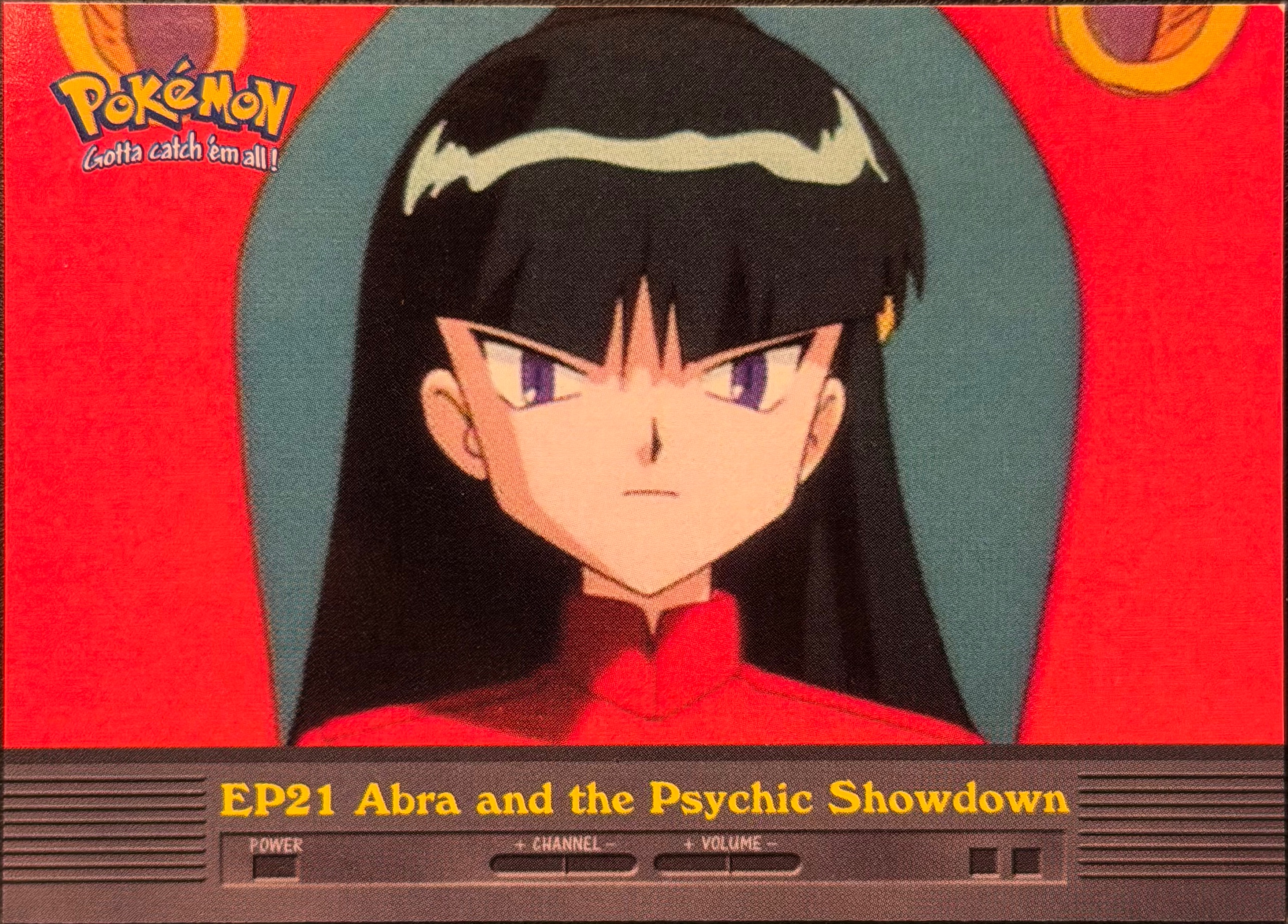 Abra and the Psychic Showdown card #EP21, Pokemon Topps Series 2 (1999), front