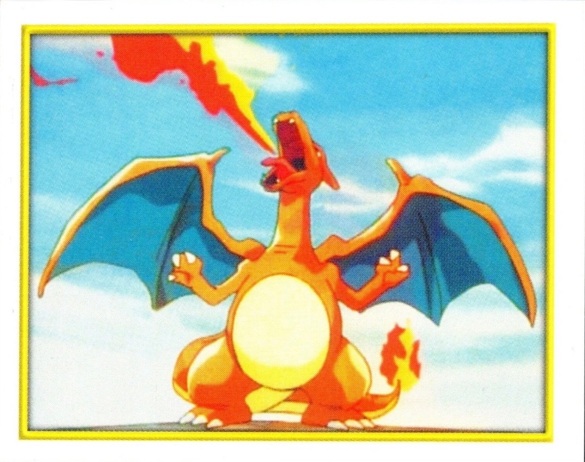 Charizard card #123, Pokémon Merlin Series 2 (2000), front