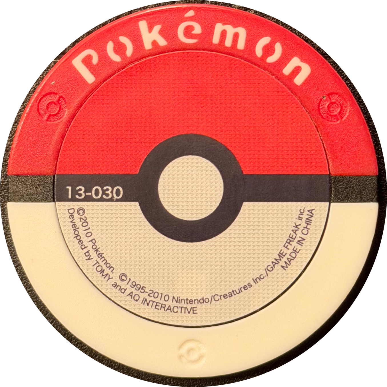 Gastly collectible #13-030, Pokemon Battrio Legendary Challenge Chapter Checklist (2010), back