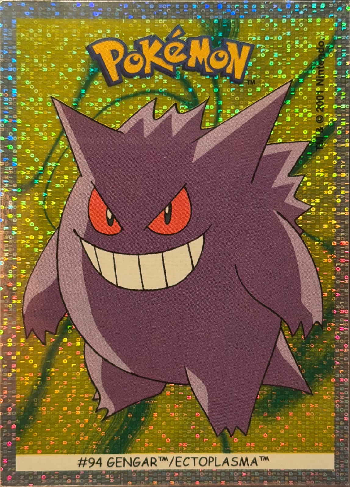 Gengar collectible #14, Pokémon Dunkin Boomer 2001 Checklist